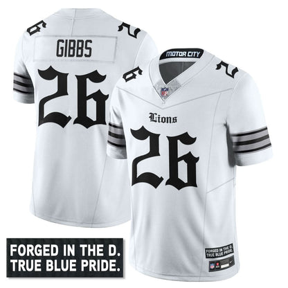 Men's Detroit Lions 'Gothic Motor City Edition' Vapor Limited Jersey - All Stitched