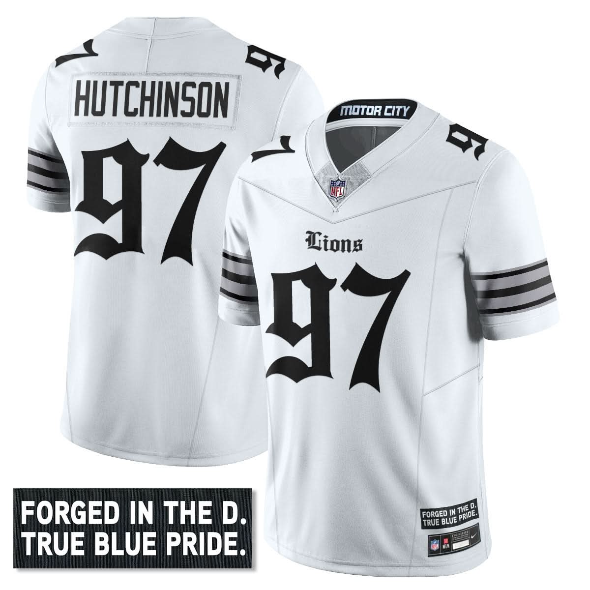 Men's Detroit Lions 'Gothic Motor City Edition' Vapor Limited Jersey - All Stitched