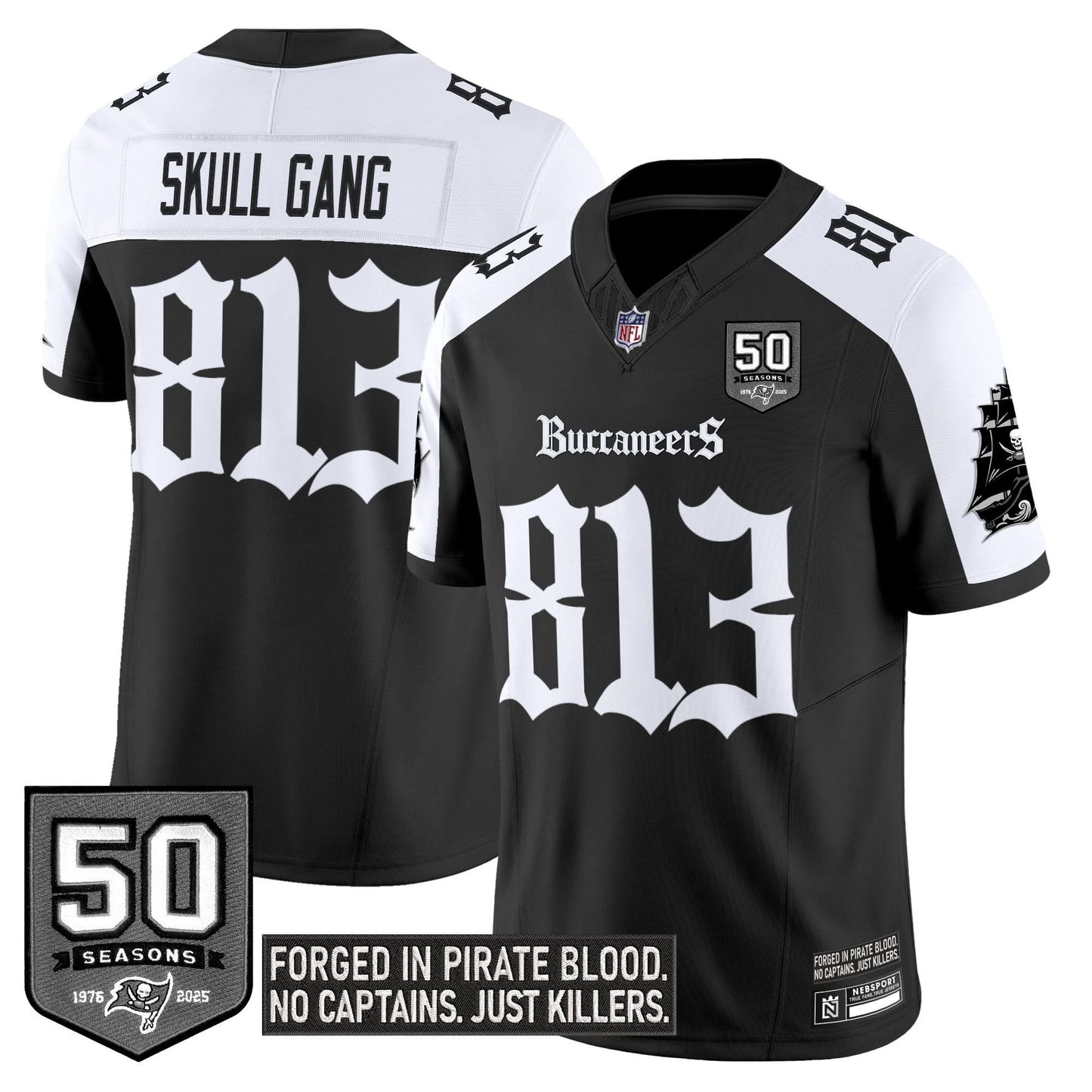Men's Tampa Bay Buccaneers 'Gothic Pirate Shadows Edition' Limited Jersey - All Stitched