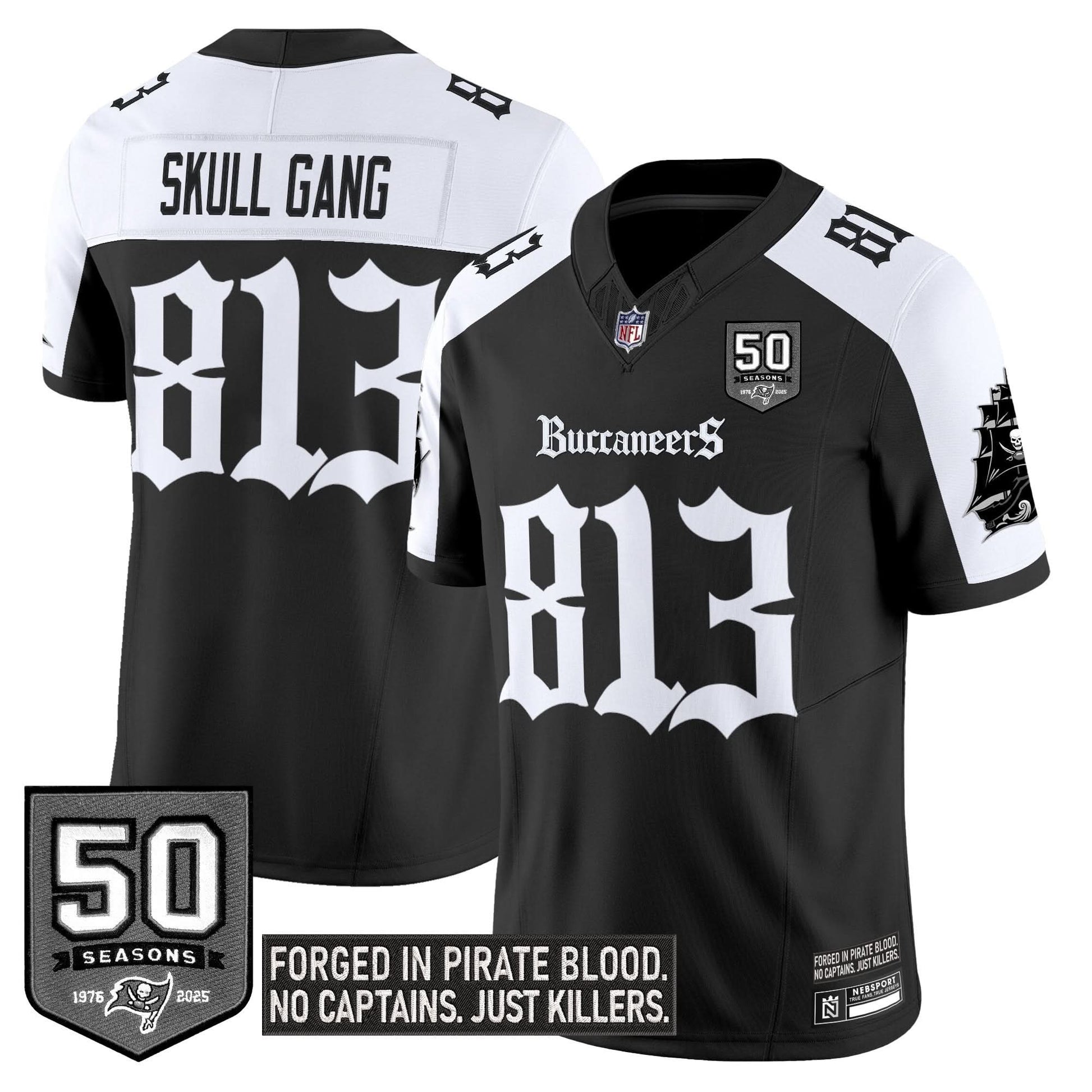 Men's Tampa Bay Buccaneers 'Gothic Pirate Shadows Edition' Limited Jersey - All Stitched