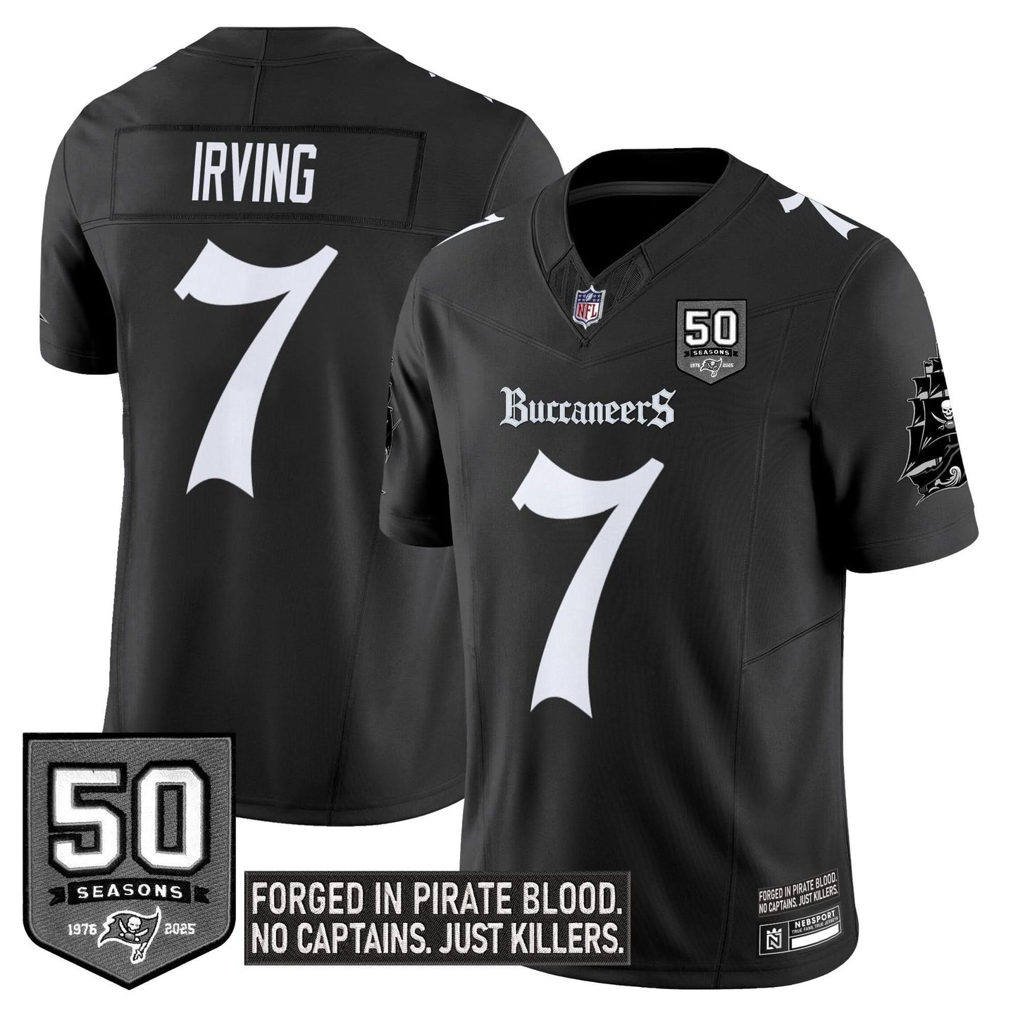 Men's Tampa Bay Buccaneers 'Gothic Pirate Shadows Edition' Limited Jersey - All Stitched