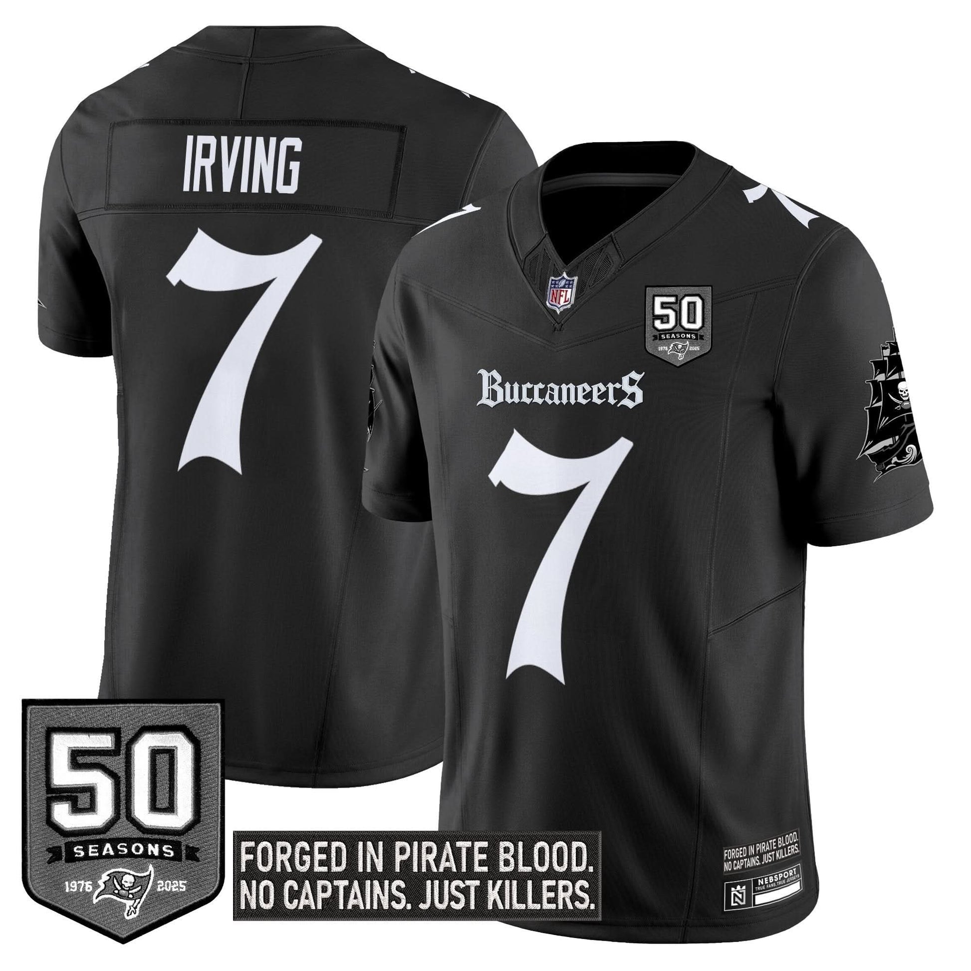 Men's Tampa Bay Buccaneers 'Gothic Pirate Shadows Edition' Limited Jersey - All Stitched