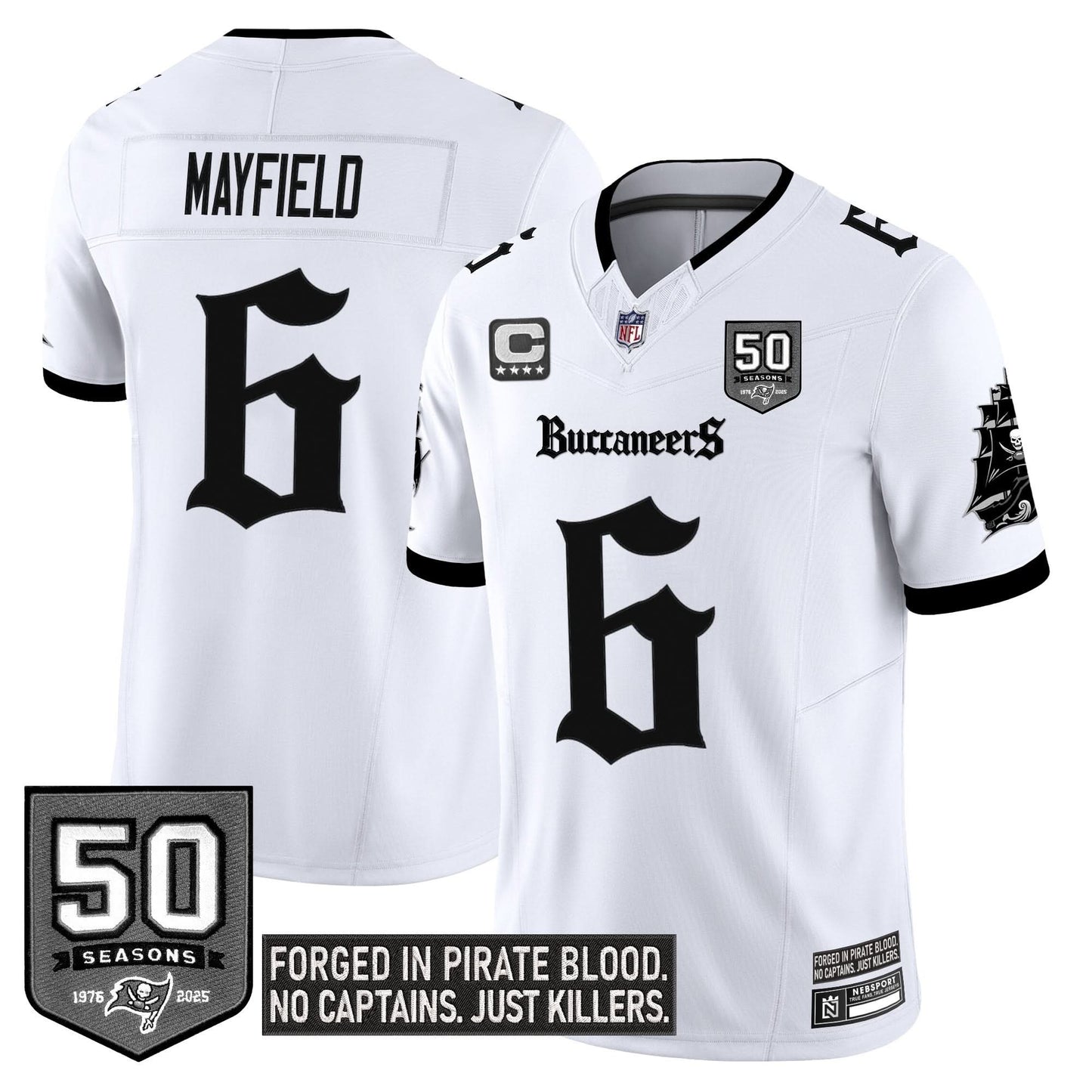Men's Tampa Bay Buccaneers 'Gothic Pirate Shadows Edition' Limited Jersey - All Stitched