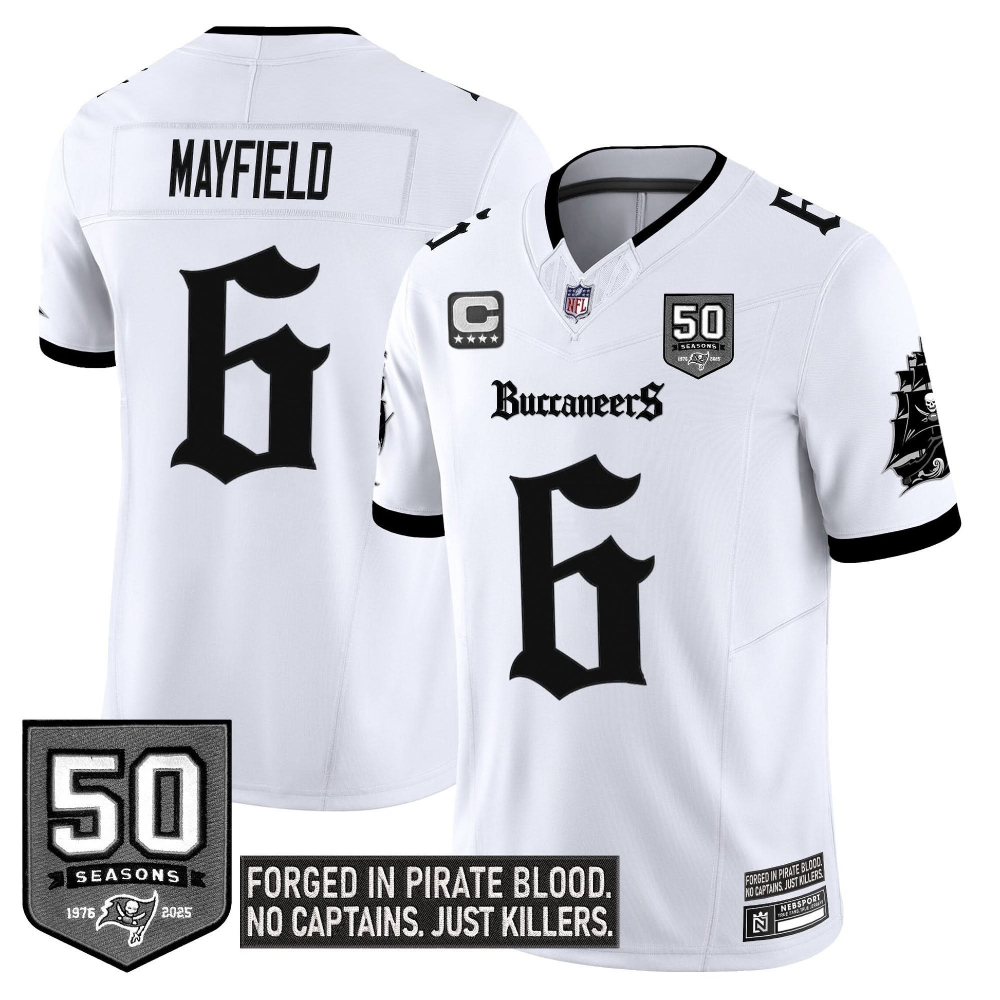 Men's Tampa Bay Buccaneers 'Gothic Pirate Shadows Edition' Limited Jersey - All Stitched