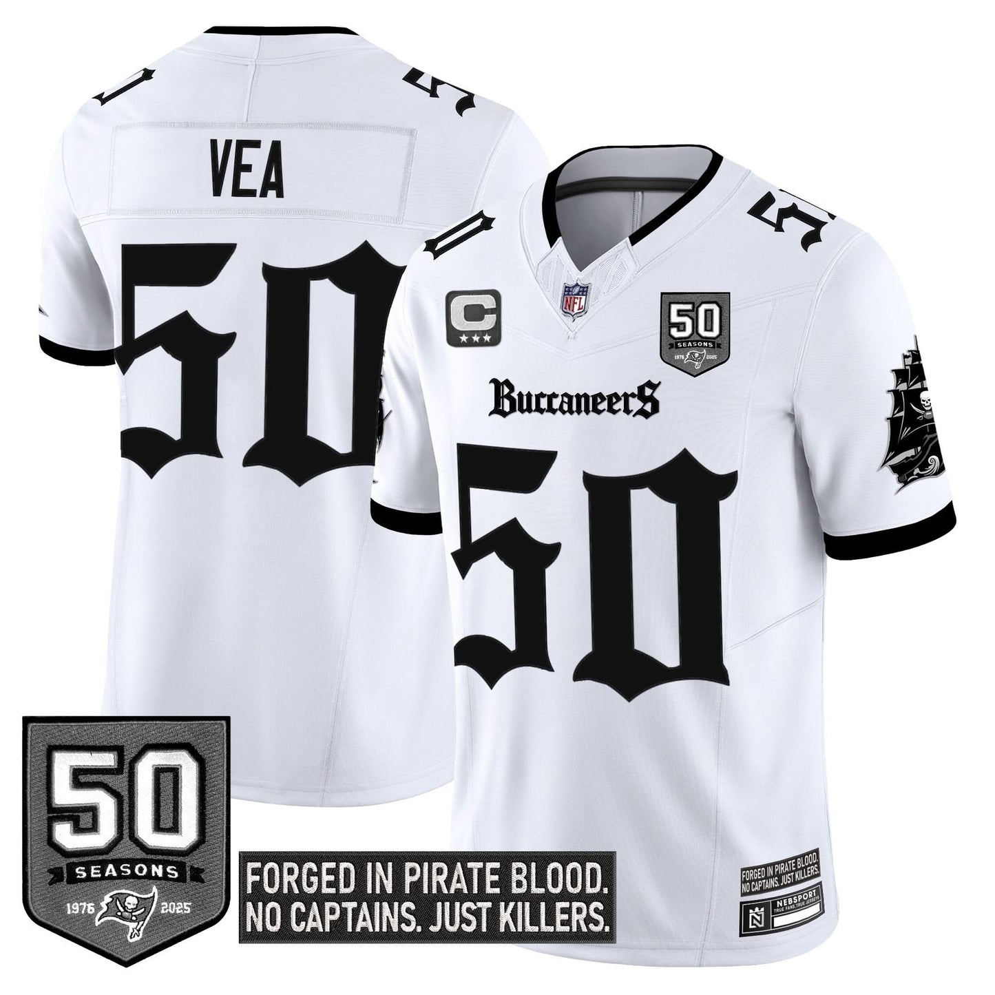 Men's Tampa Bay Buccaneers 'Gothic Pirate Shadows Edition' Limited Jersey - All Stitched