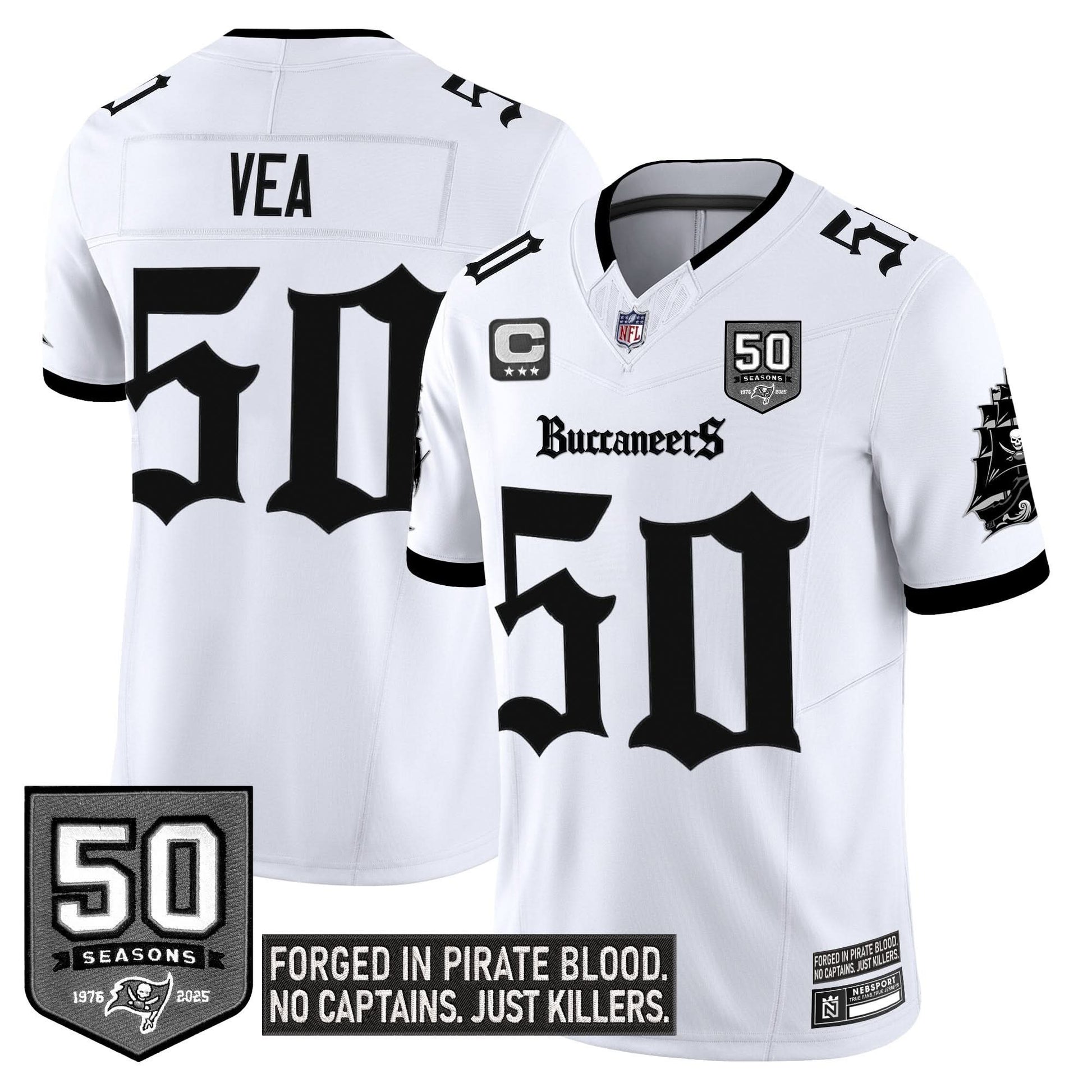 Men's Tampa Bay Buccaneers 'Gothic Pirate Shadows Edition' Limited Jersey - All Stitched