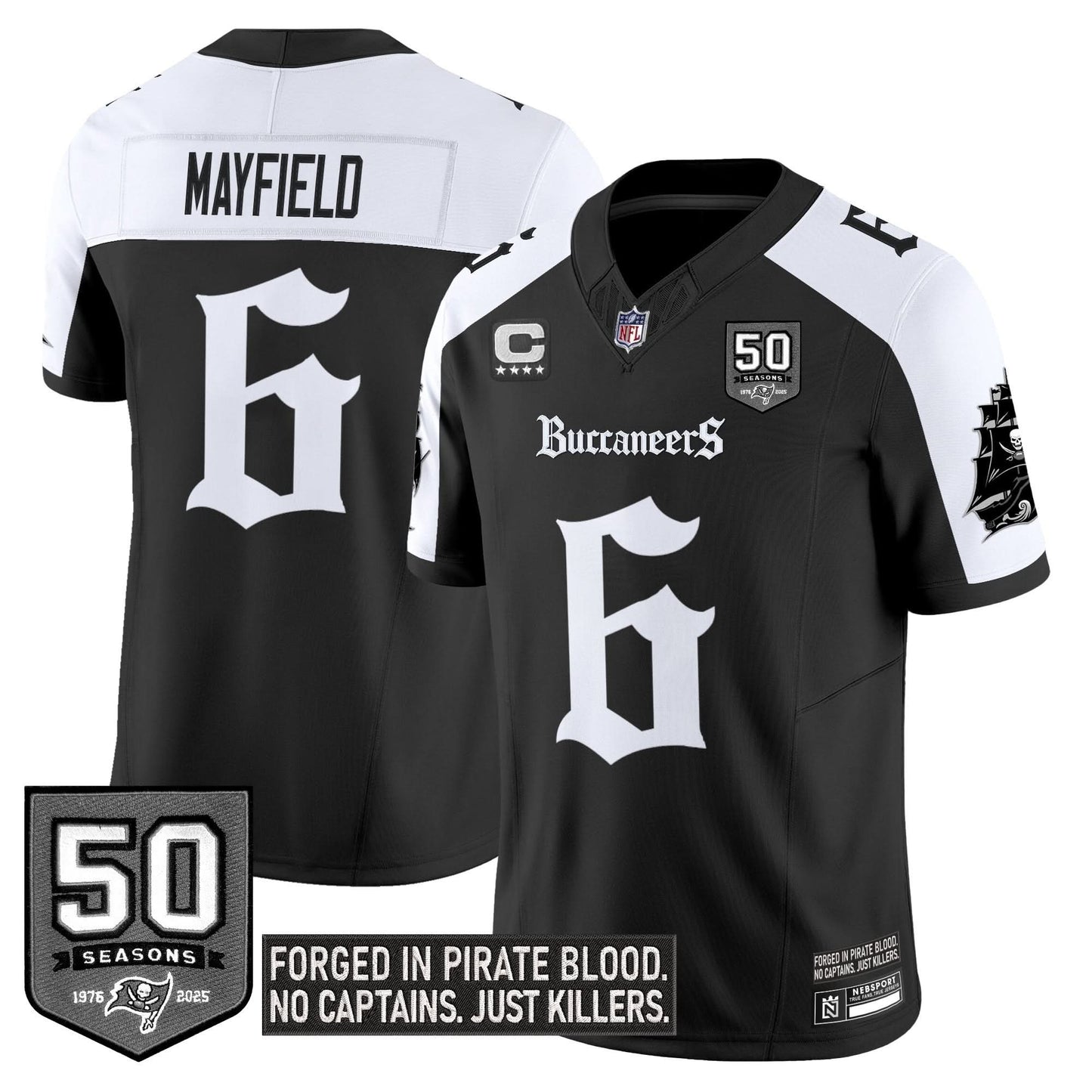 Men's Tampa Bay Buccaneers 'Gothic Pirate Shadows Edition' Limited Jersey - All Stitched