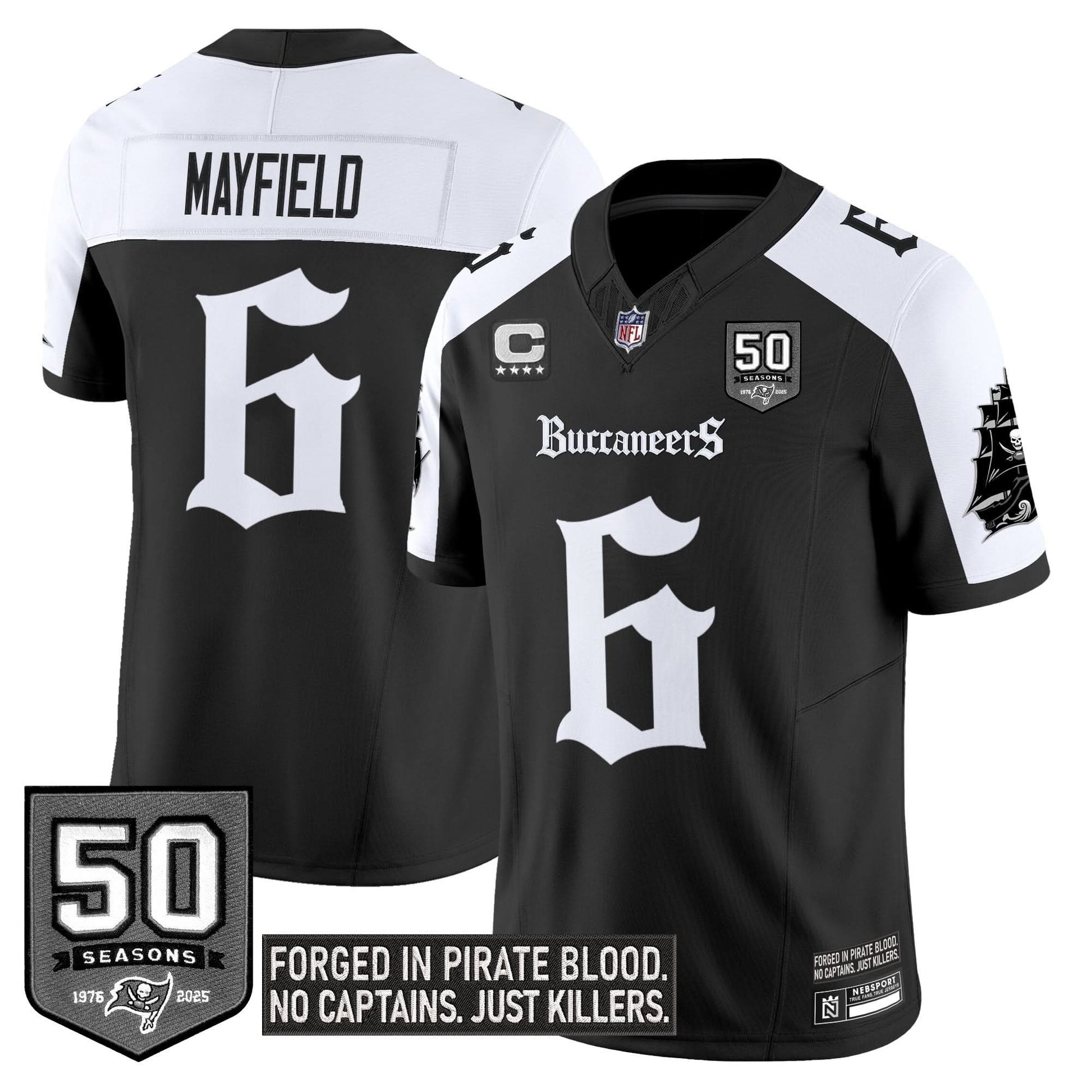 Men's Tampa Bay Buccaneers 'Gothic Pirate Shadows Edition' Limited Jersey - All Stitched