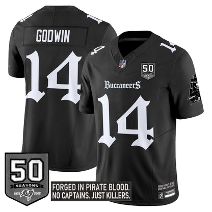 Men's Tampa Bay Buccaneers 'Gothic Pirate Shadows Edition' Limited Jersey - All Stitched