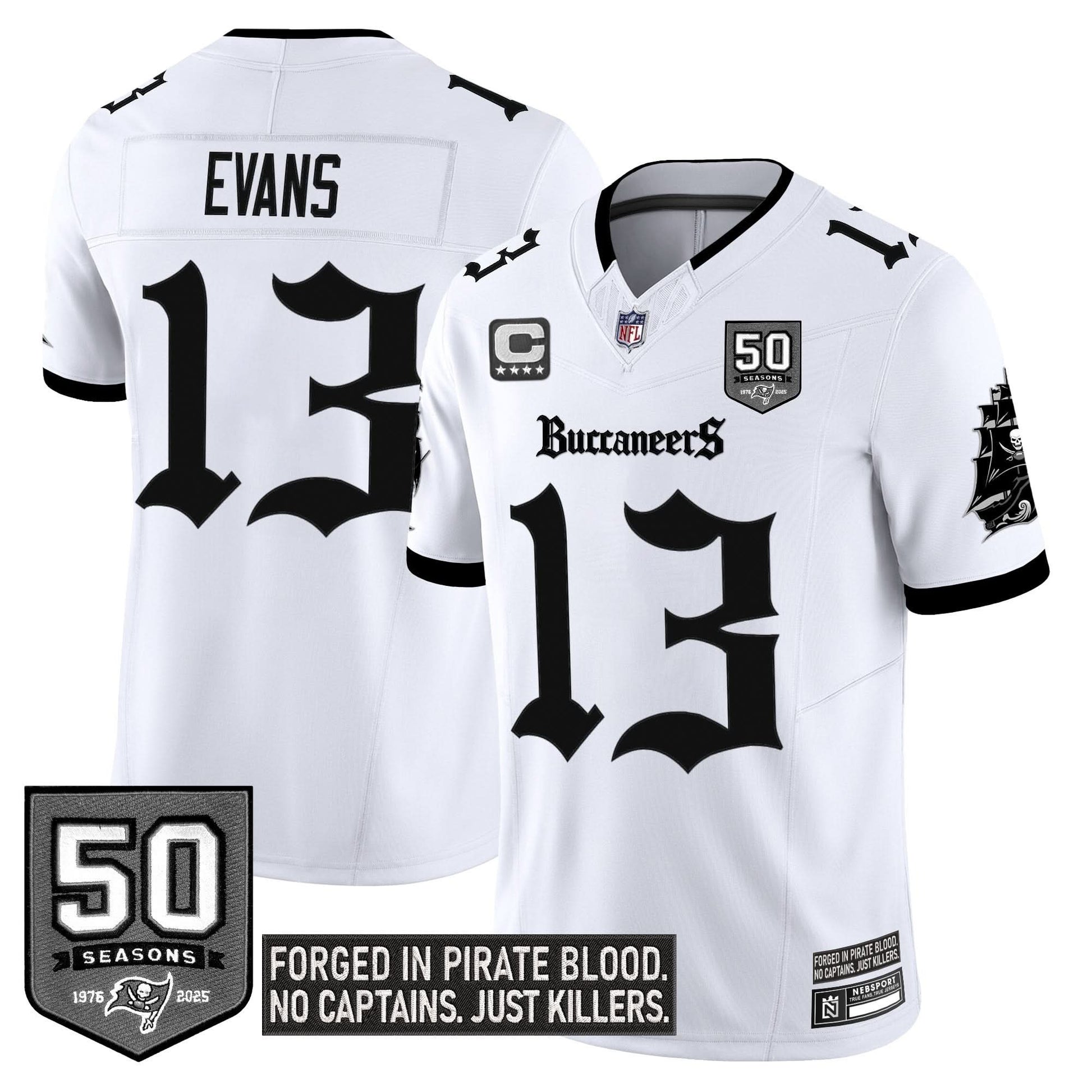 Men's Tampa Bay Buccaneers 'Gothic Pirate Shadows Edition' Limited Jersey - All Stitched