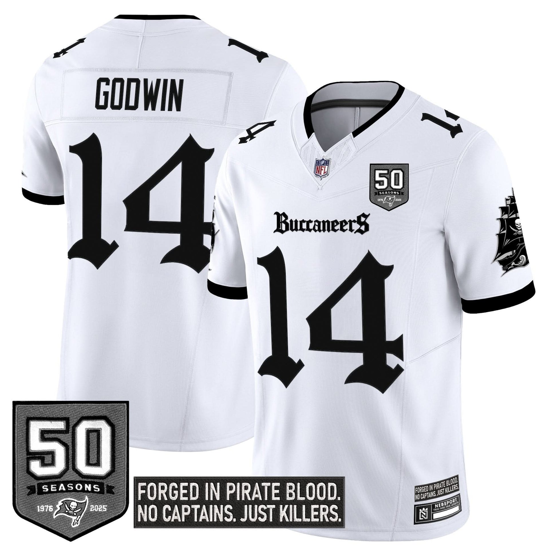 Men's Tampa Bay Buccaneers 'Gothic Pirate Shadows Edition' Limited Jersey - All Stitched