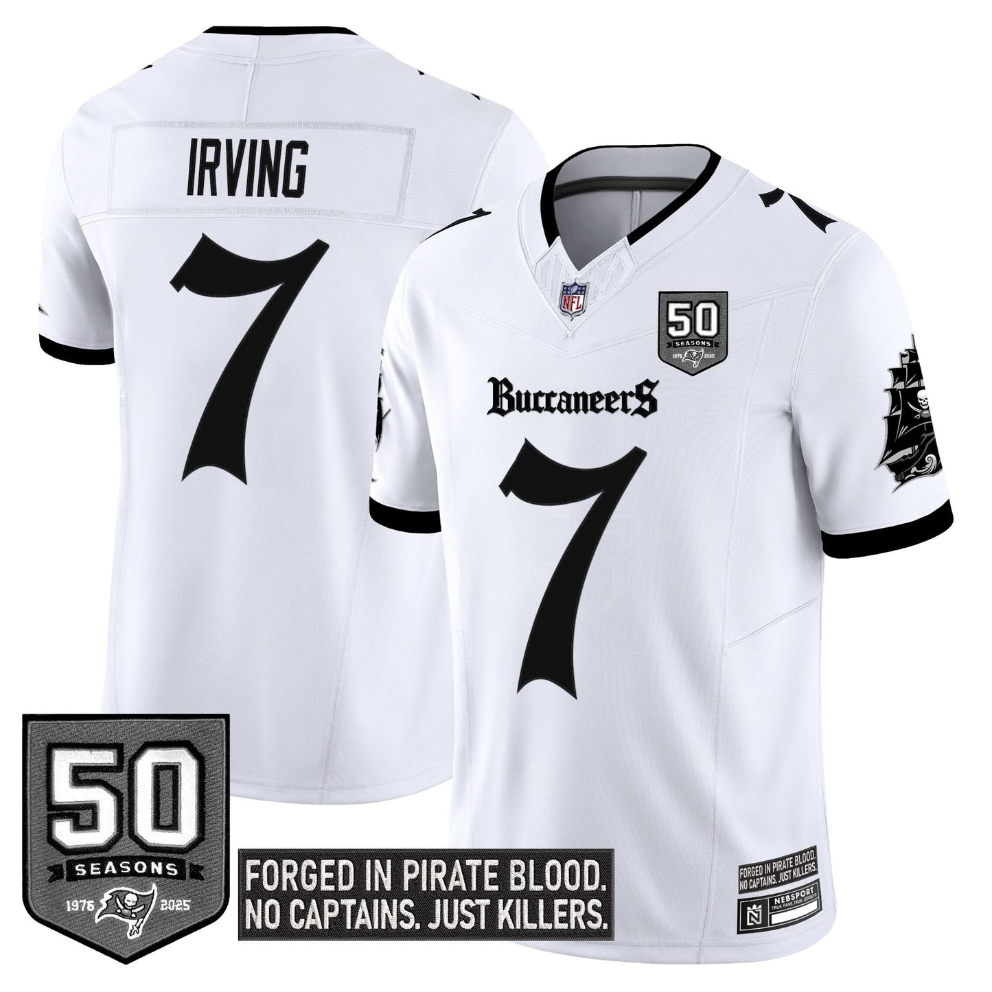 Men's Tampa Bay Buccaneers 'Gothic Pirate Shadows Edition' Limited Jersey - All Stitched