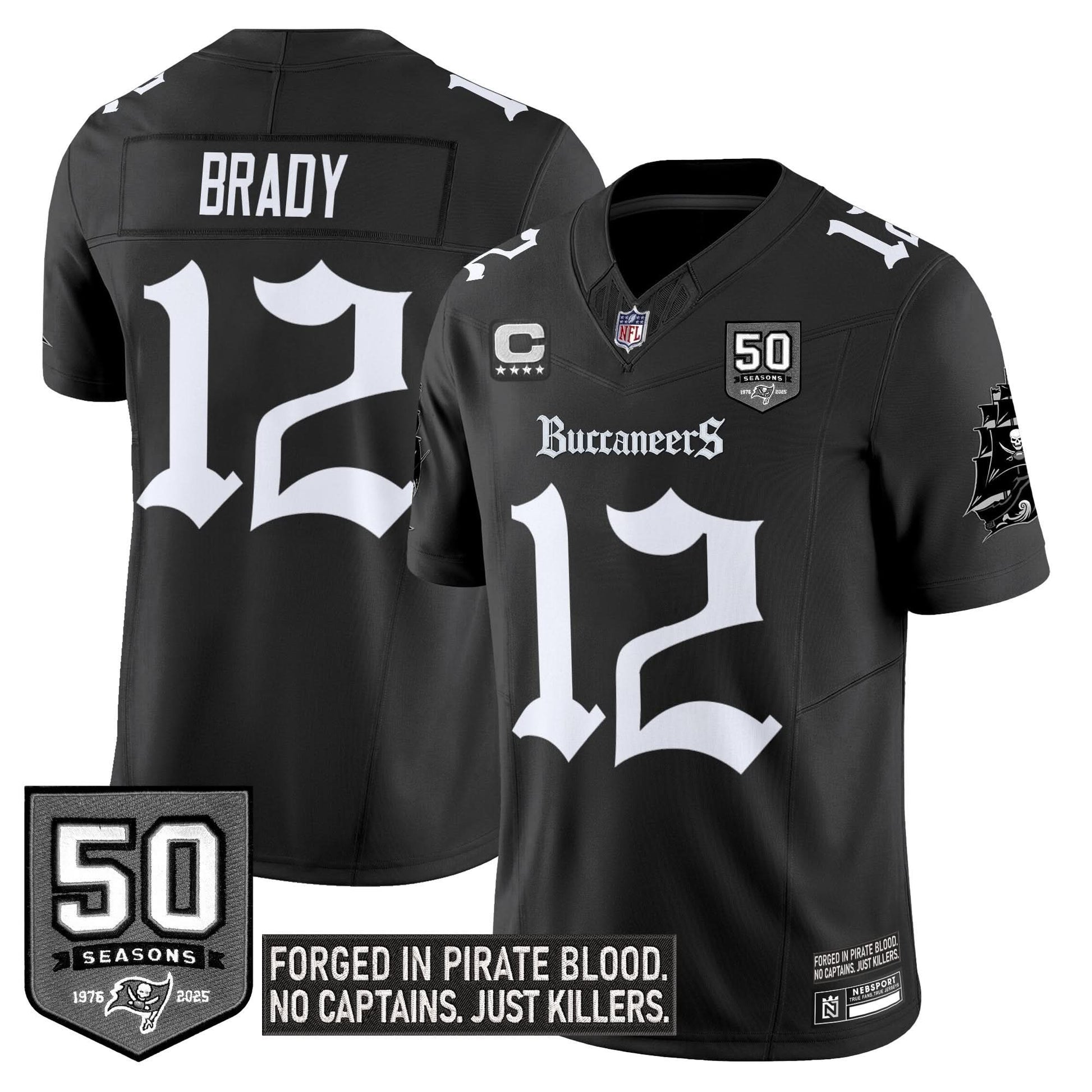 Men's Tampa Bay Buccaneers 'Gothic Pirate Shadows Edition' Limited Jersey - All Stitched