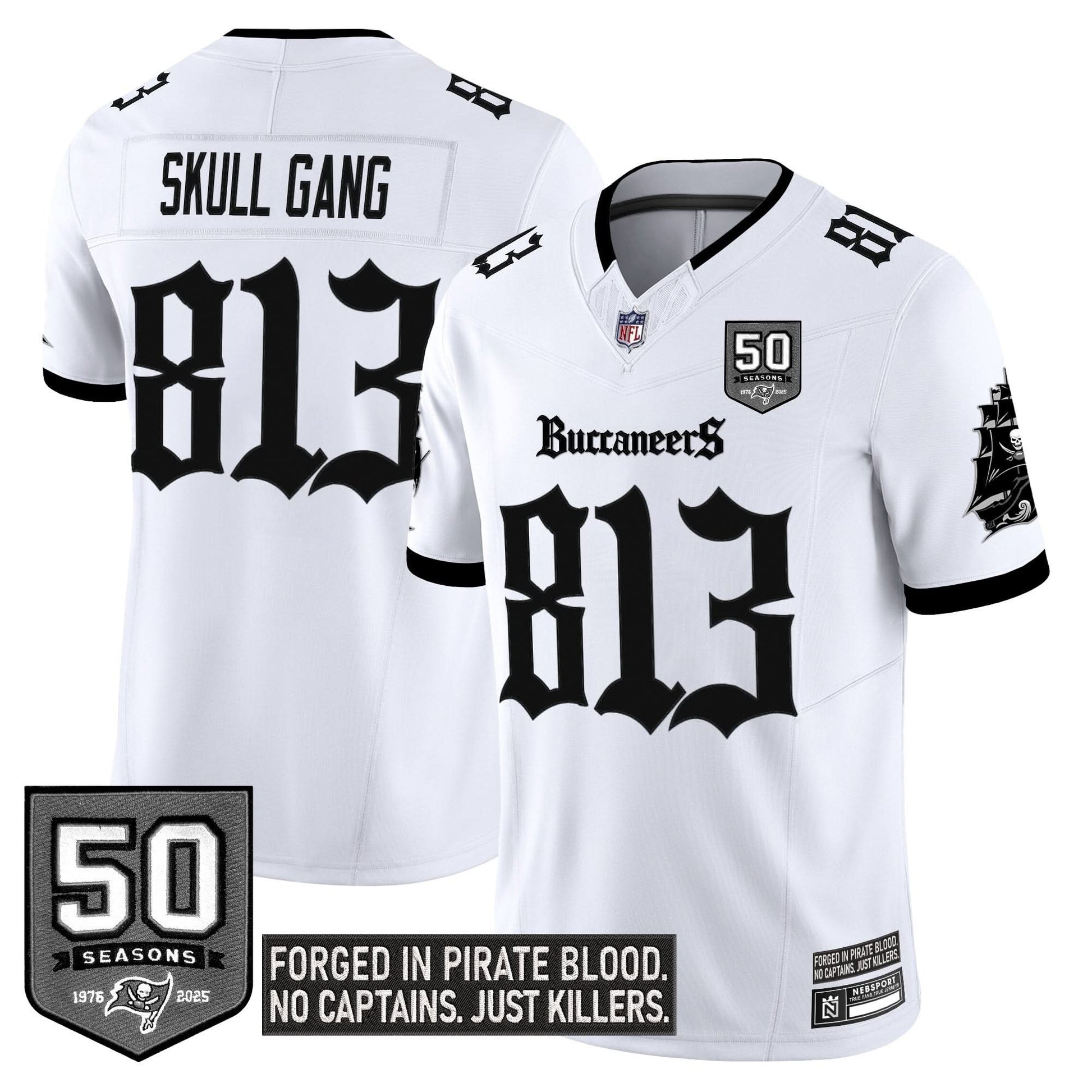 Men's Tampa Bay Buccaneers 'Gothic Pirate Shadows Edition' Limited Jersey - All Stitched