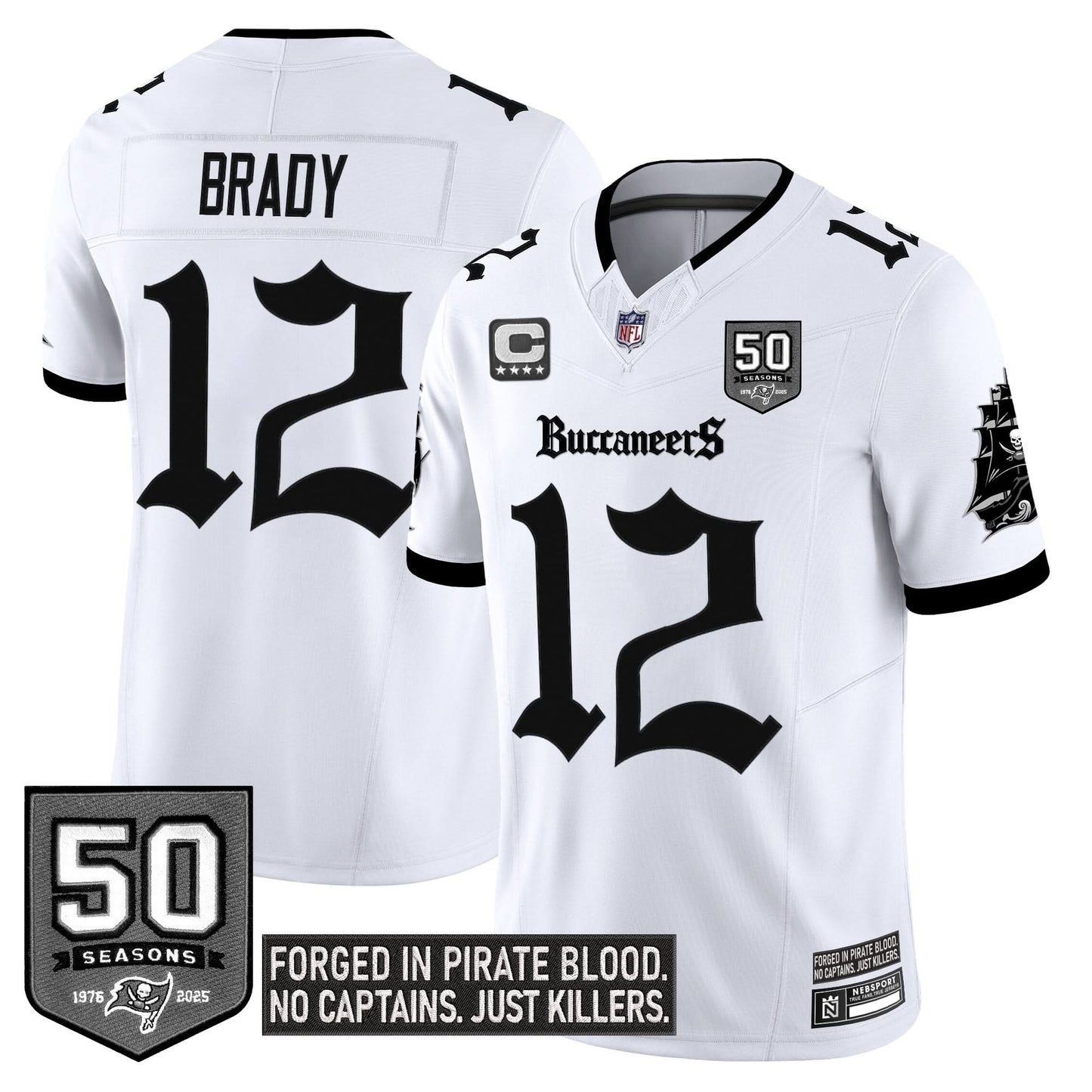 Men's Tampa Bay Buccaneers 'Gothic Pirate Shadows Edition' Limited Jersey - All Stitched