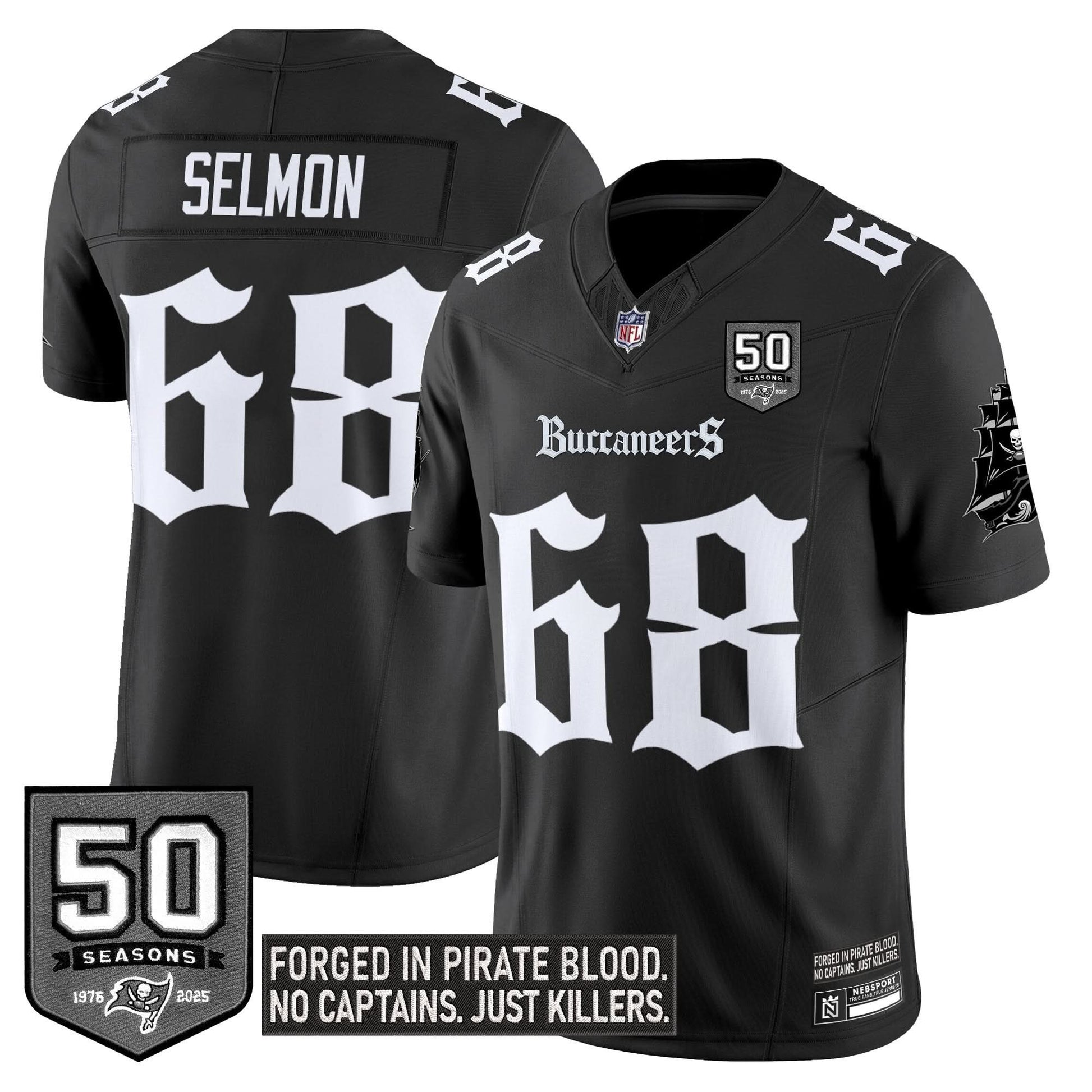 Men's Tampa Bay Buccaneers 'Gothic Pirate Shadows Edition' Limited Jersey - All Stitched