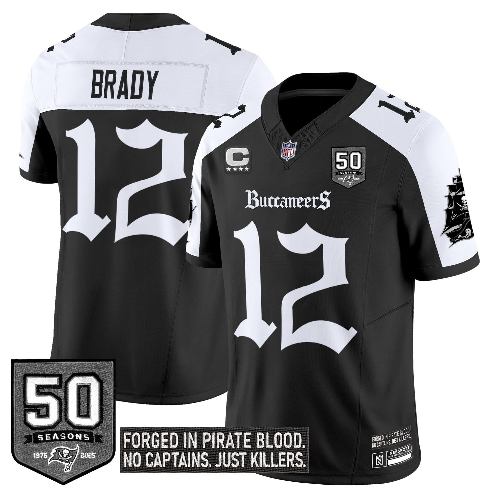 Men's Tampa Bay Buccaneers 'Gothic Pirate Shadows Edition' Limited Jersey - All Stitched