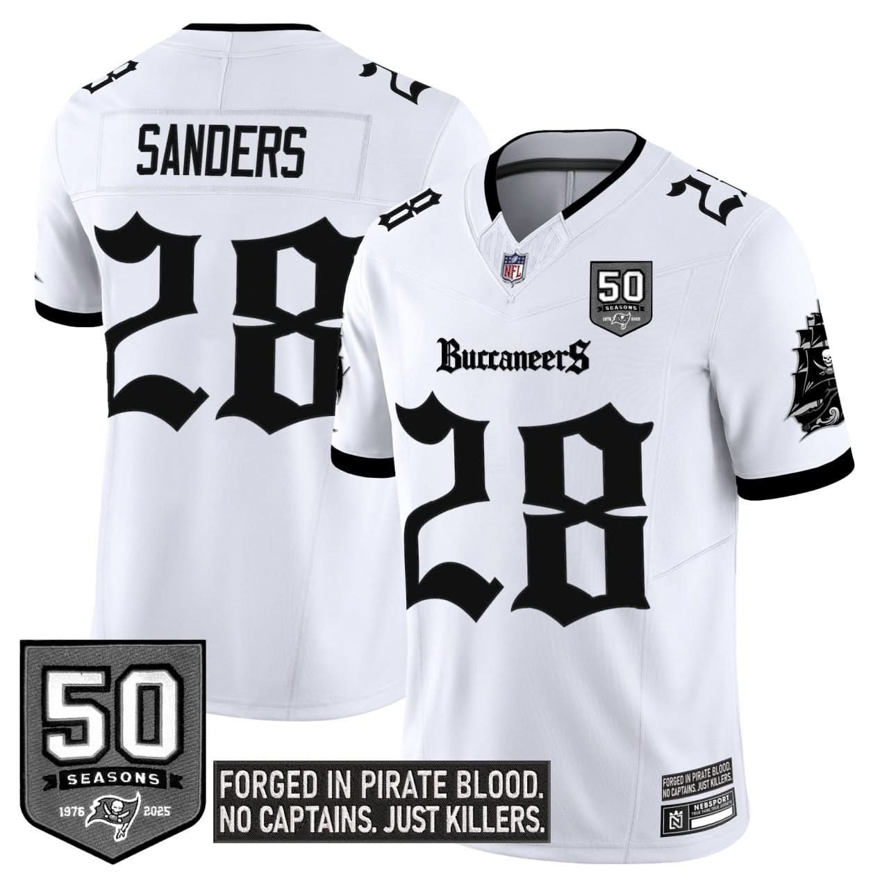 Men's Tampa Bay Buccaneers 'Gothic Pirate Shadows Edition' Limited Jersey - All Stitched