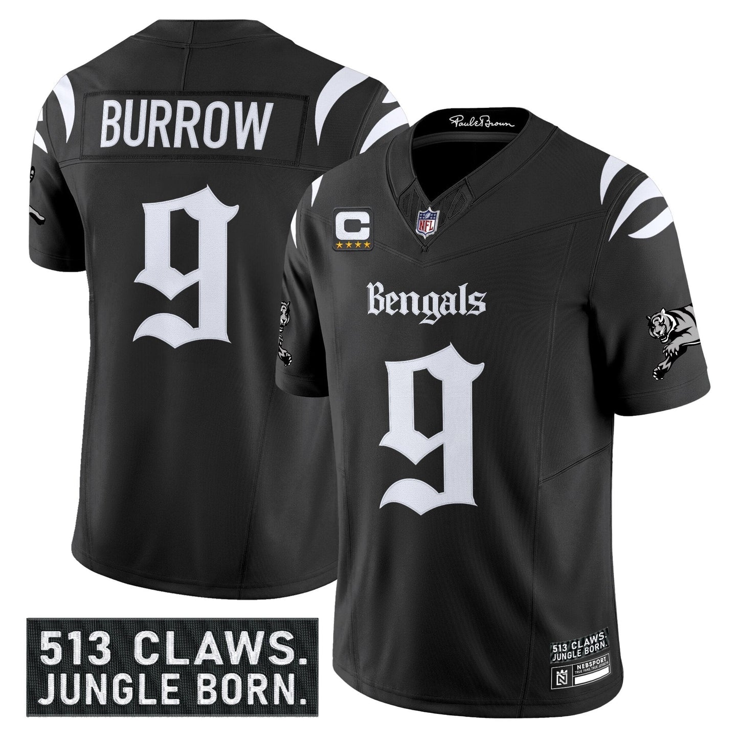 Men's Cincinnati Bengals 'Gothic Jungle Shadows Edition' Vapor Limited Jersey - All Stitched