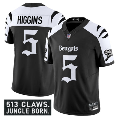 Men's Cincinnati Bengals 'Gothic Jungle Shadows Edition' Vapor Limited Jersey - All Stitched