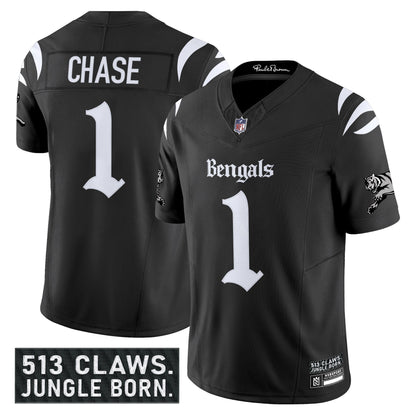Men's Cincinnati Bengals 'Gothic Jungle Shadows Edition' Vapor Limited Jersey - All Stitched