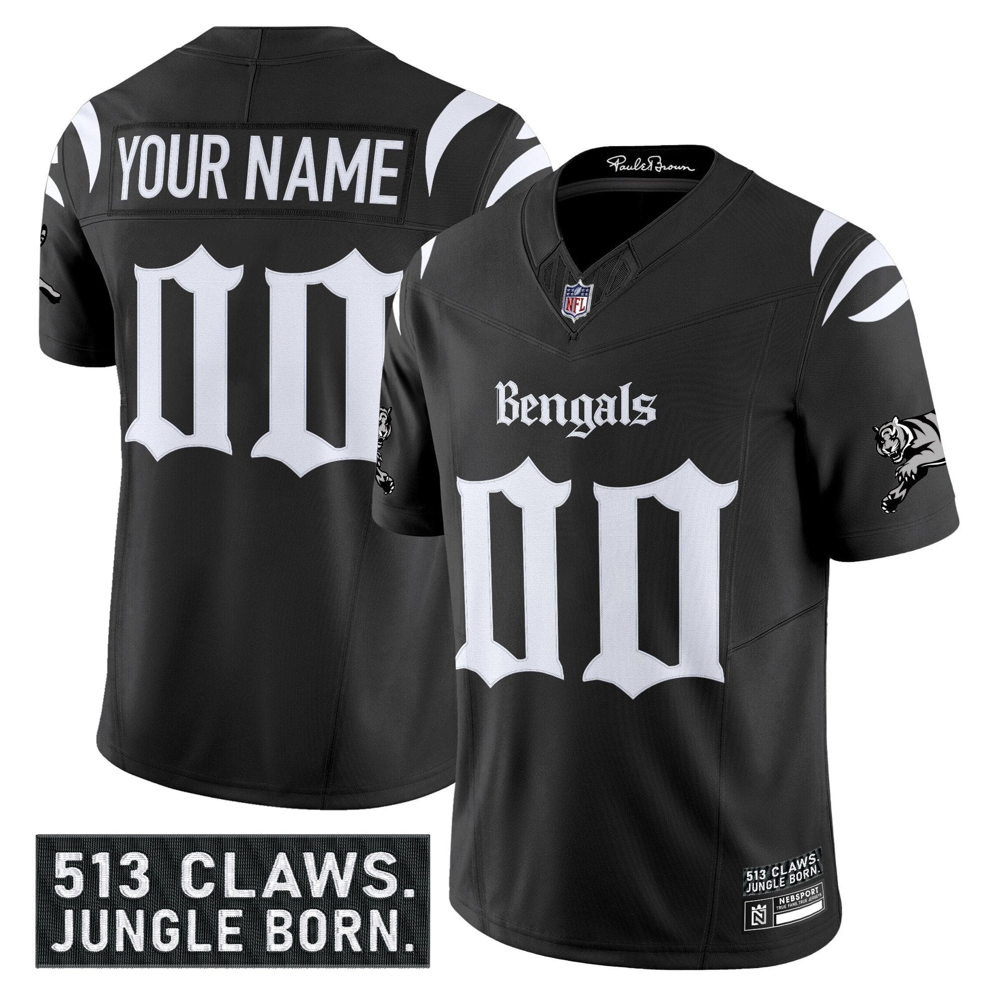 Cincinnati Bengals 'Gothic Jungle Shadows Edition' Vapor Limited Custom Jersey - All Stitched