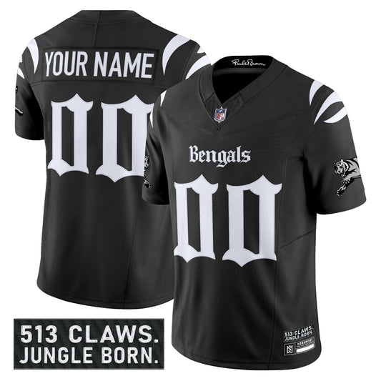 Cincinnati Bengals 'Gothic Jungle Shadows Edition' Vapor Limited Custom Jersey - All Stitched