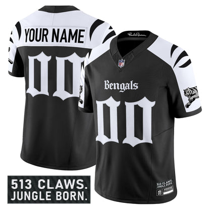 Cincinnati Bengals 'Gothic Jungle Shadows Edition' Vapor Limited Custom Jersey - All Stitched