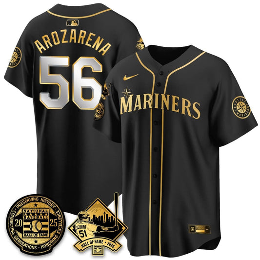 Men's Seattle Mariners Ichiro Number Retirement Jersey V2 - All Stitched