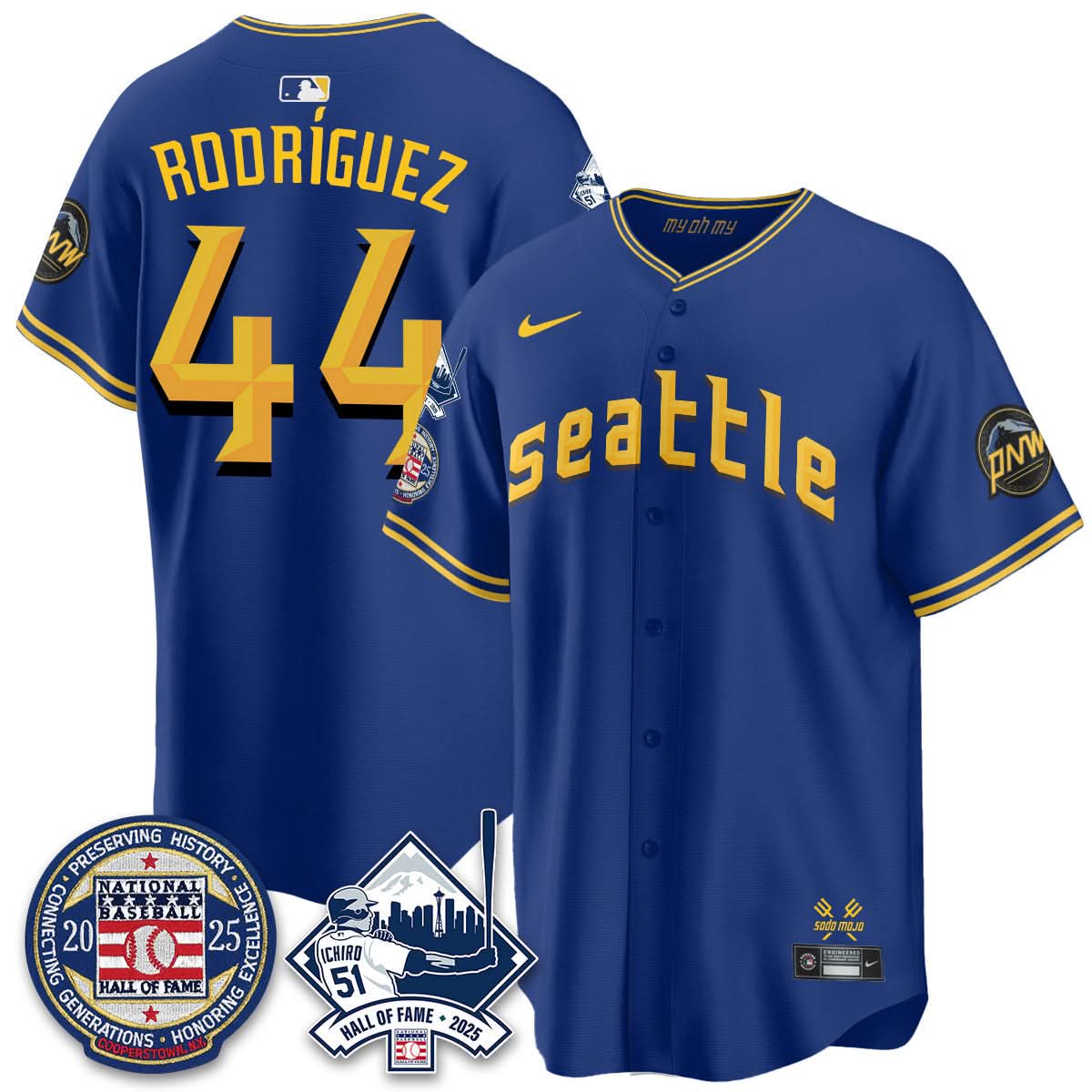 Men's Seattle Mariners Ichiro Number Retirement Jersey V2 - All Stitched