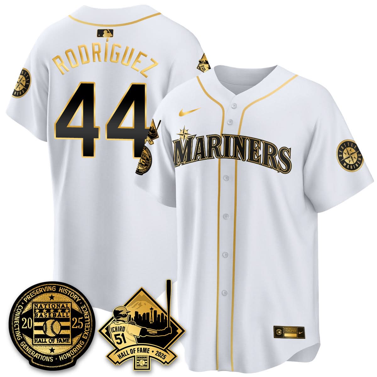 Men's Seattle Mariners Ichiro Number Retirement Jersey V2 - All Stitched