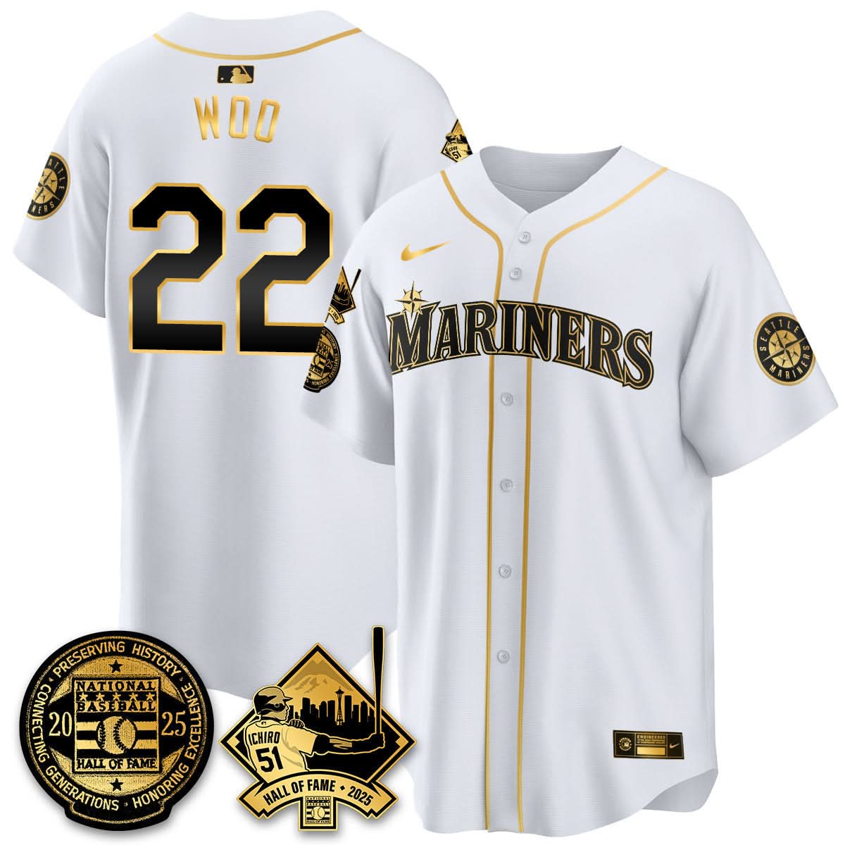 Men's Seattle Mariners Ichiro Number Retirement Jersey V2 - All Stitched