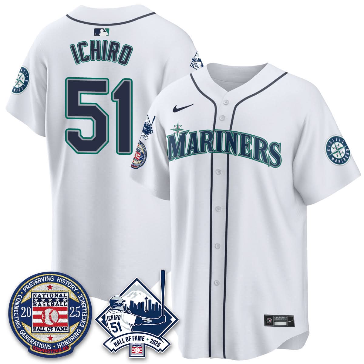Seattle Mariners Ichiro Number Retirement Jersey V2 - All Stitched