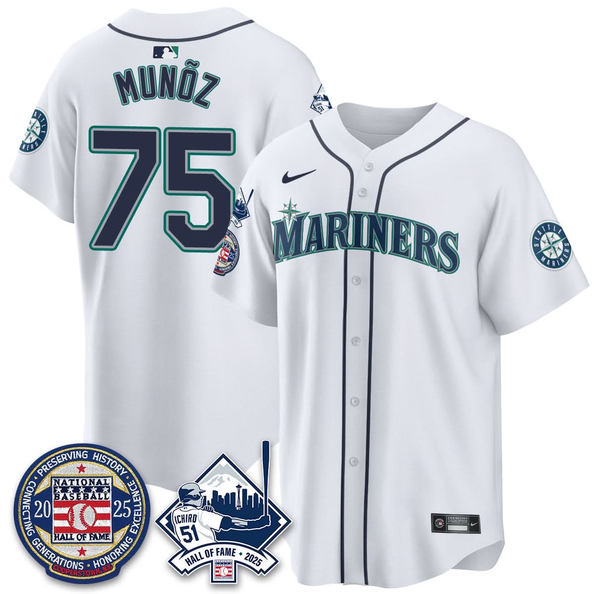 Seattle Mariners Ichiro Number Retirement Jersey V2 - All Stitched