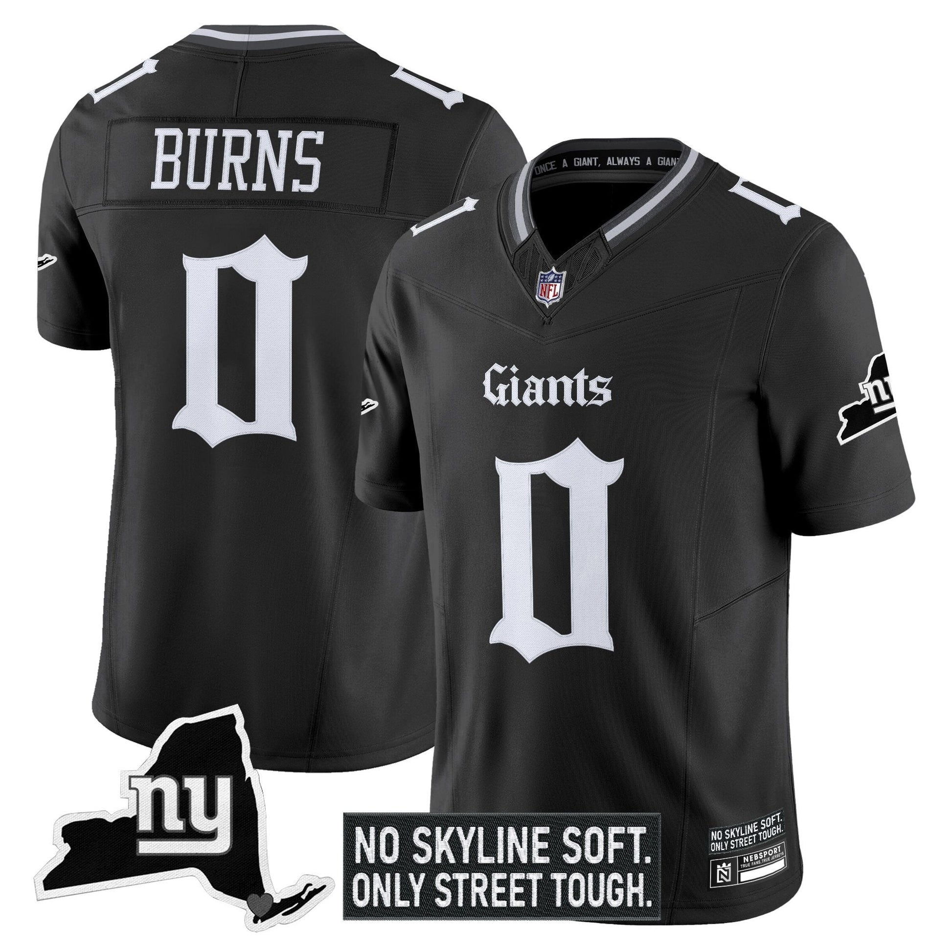Men's New York Giants 'Gothic Gotham Edition' Vapor Limited Jersey - All Stitched