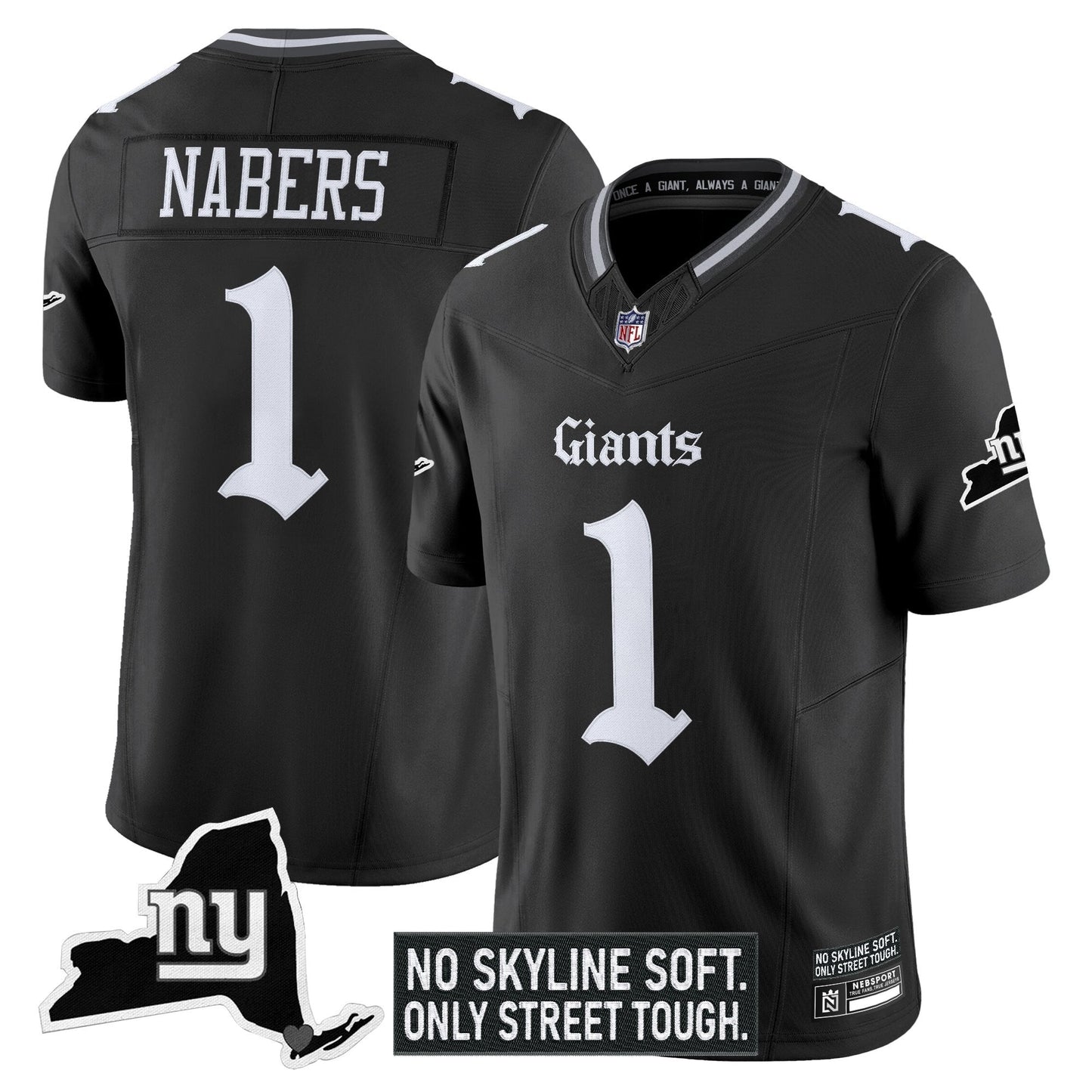Men's New York Giants 'Gothic Gotham Edition' Vapor Limited Jersey - All Stitched