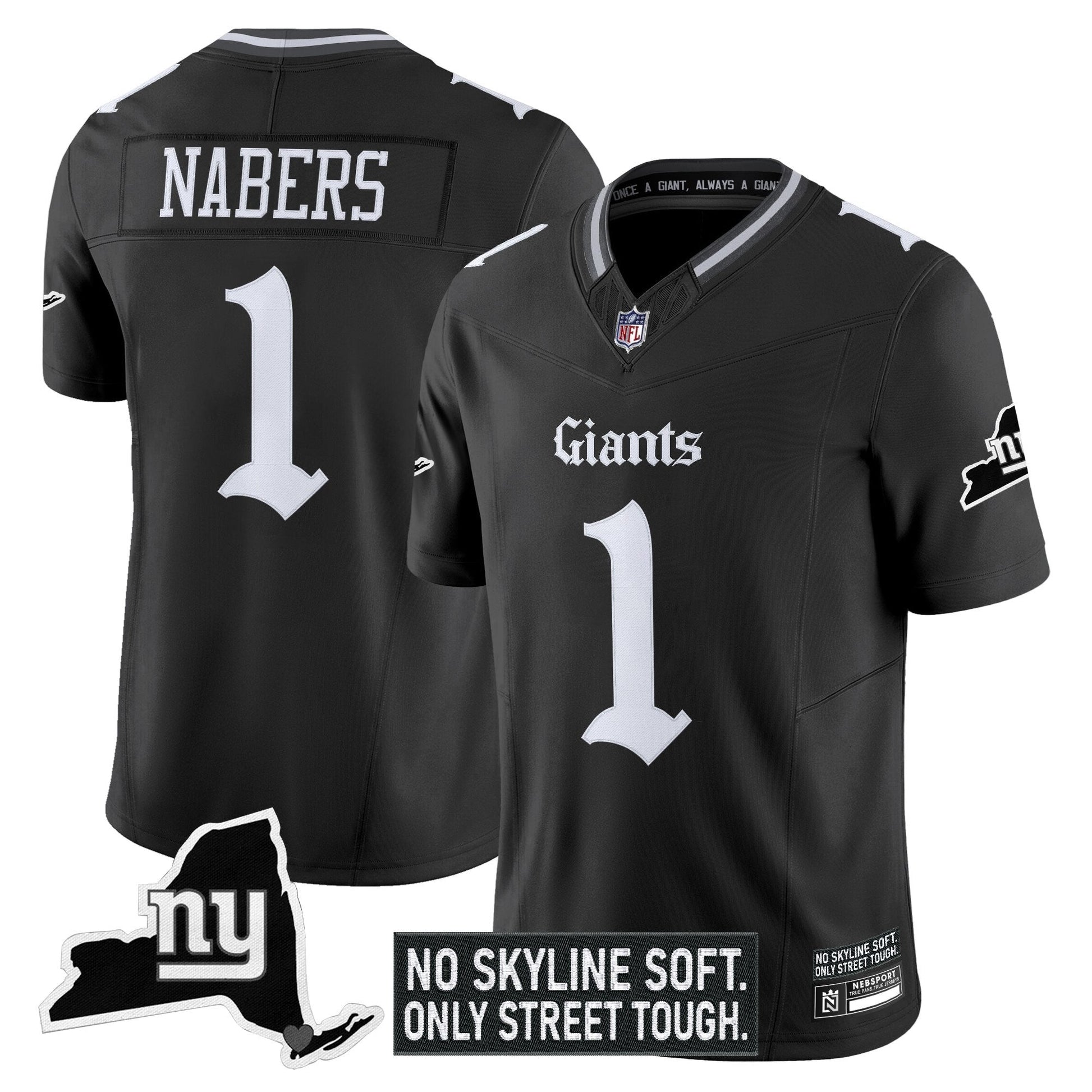 Men's New York Giants 'Gothic Gotham Edition' Vapor Limited Jersey - All Stitched