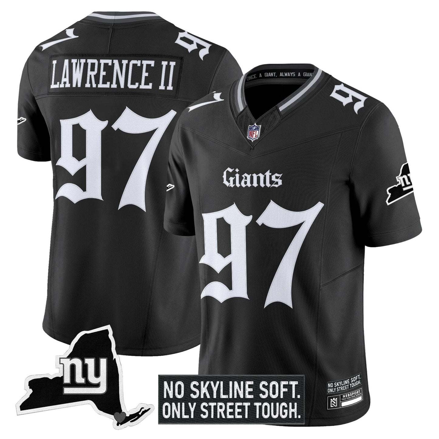 Men's New York Giants 'Gothic Gotham Edition' Vapor Limited Jersey - All Stitched