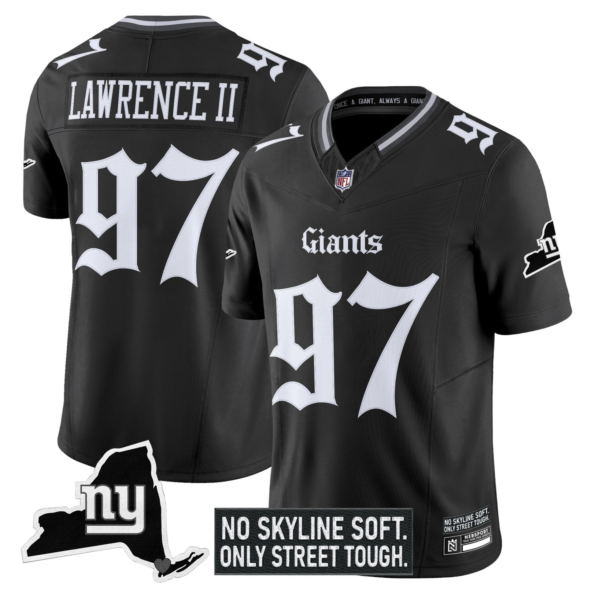 Men's New York Giants 'Gothic Gotham Edition' Vapor Limited Jersey - All Stitched