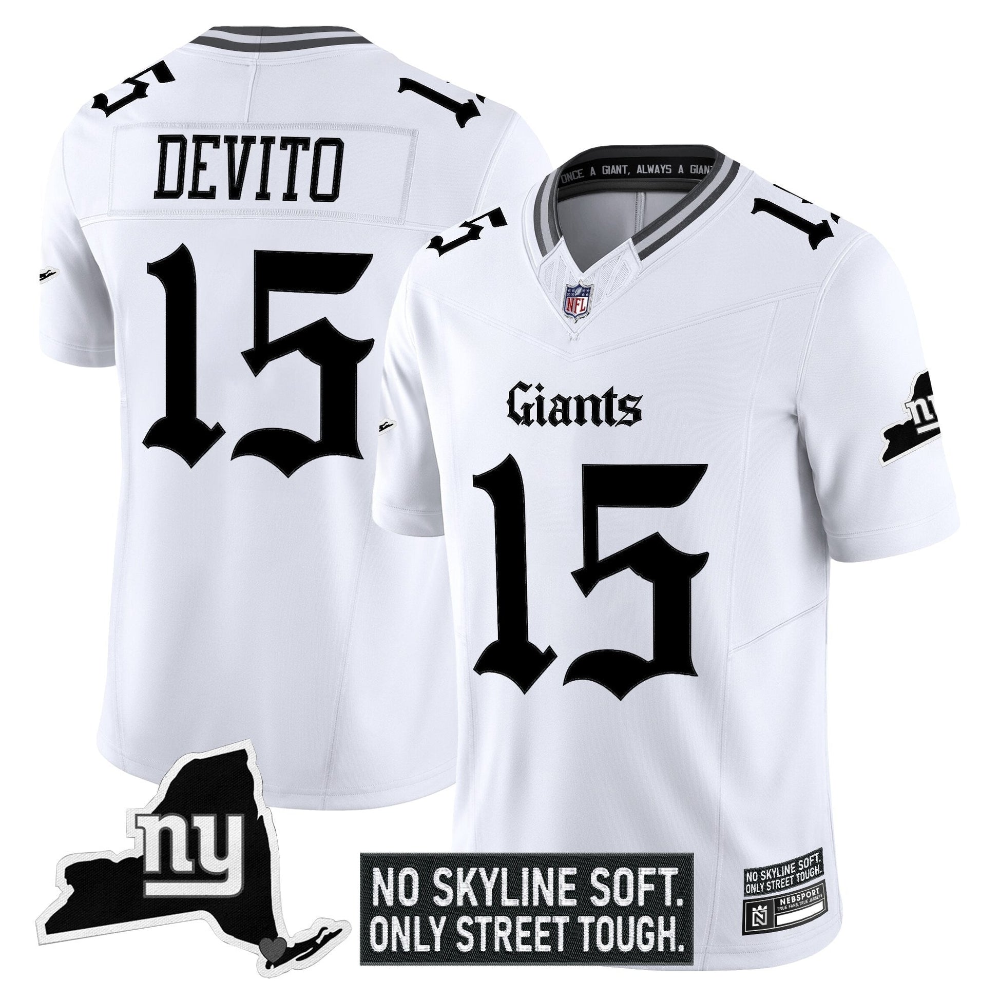 Men's New York Giants 'Gothic Gotham Edition' Vapor Limited Jersey - All Stitched