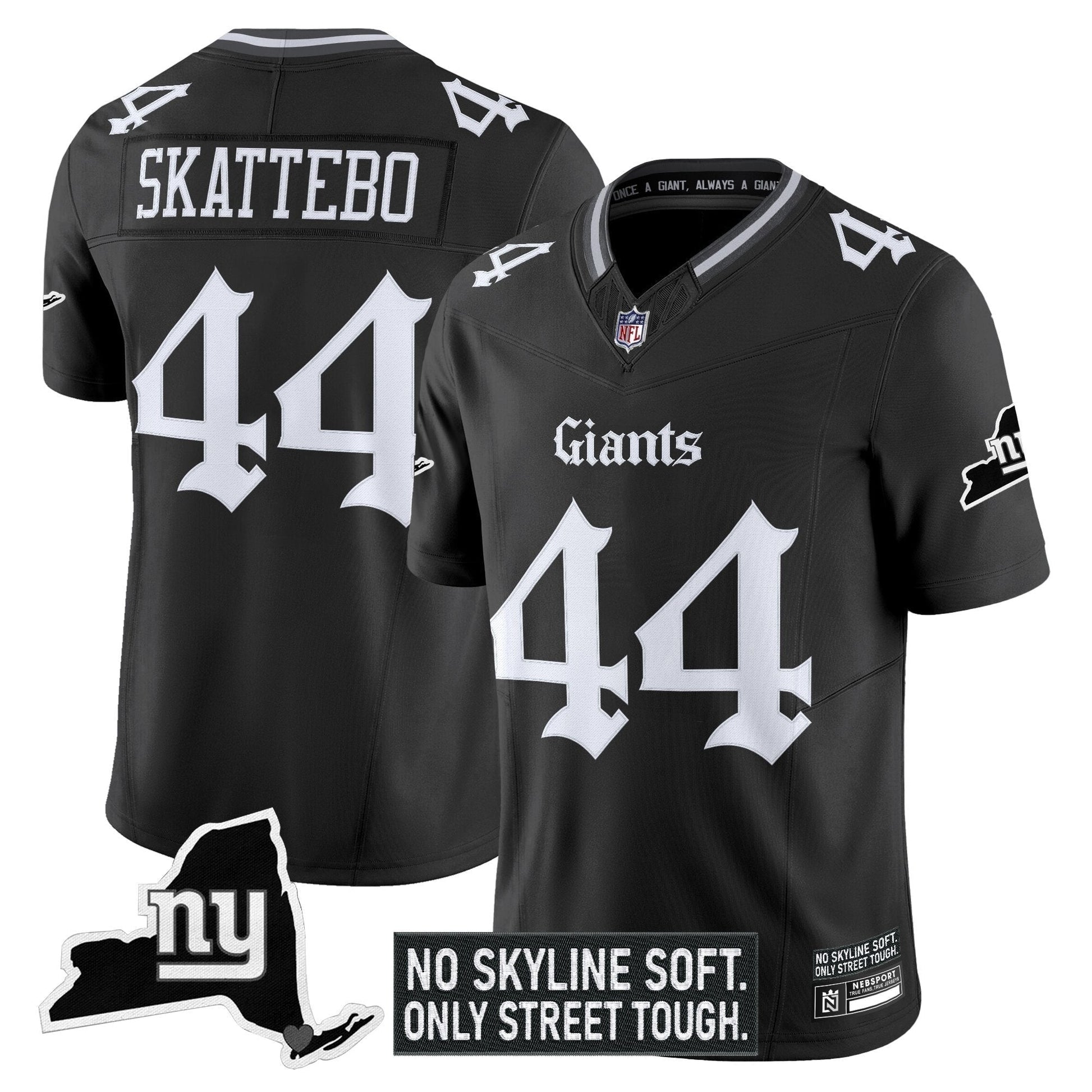 Men's New York Giants 'Gothic Gotham Edition' Vapor Limited Jersey - All Stitched