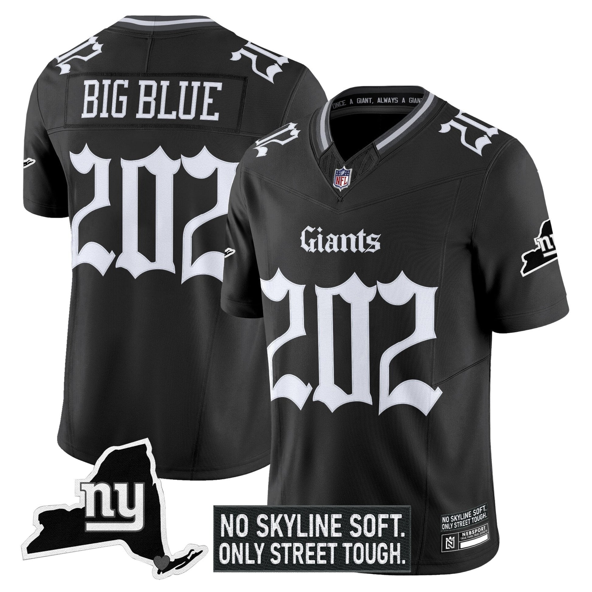 Men's New York Giants 'Gothic Gotham Edition' Vapor Limited Jersey - All Stitched