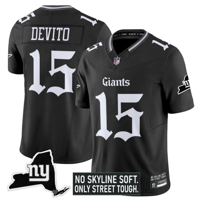Men's New York Giants 'Gothic Gotham Edition' Vapor Limited Jersey - All Stitched