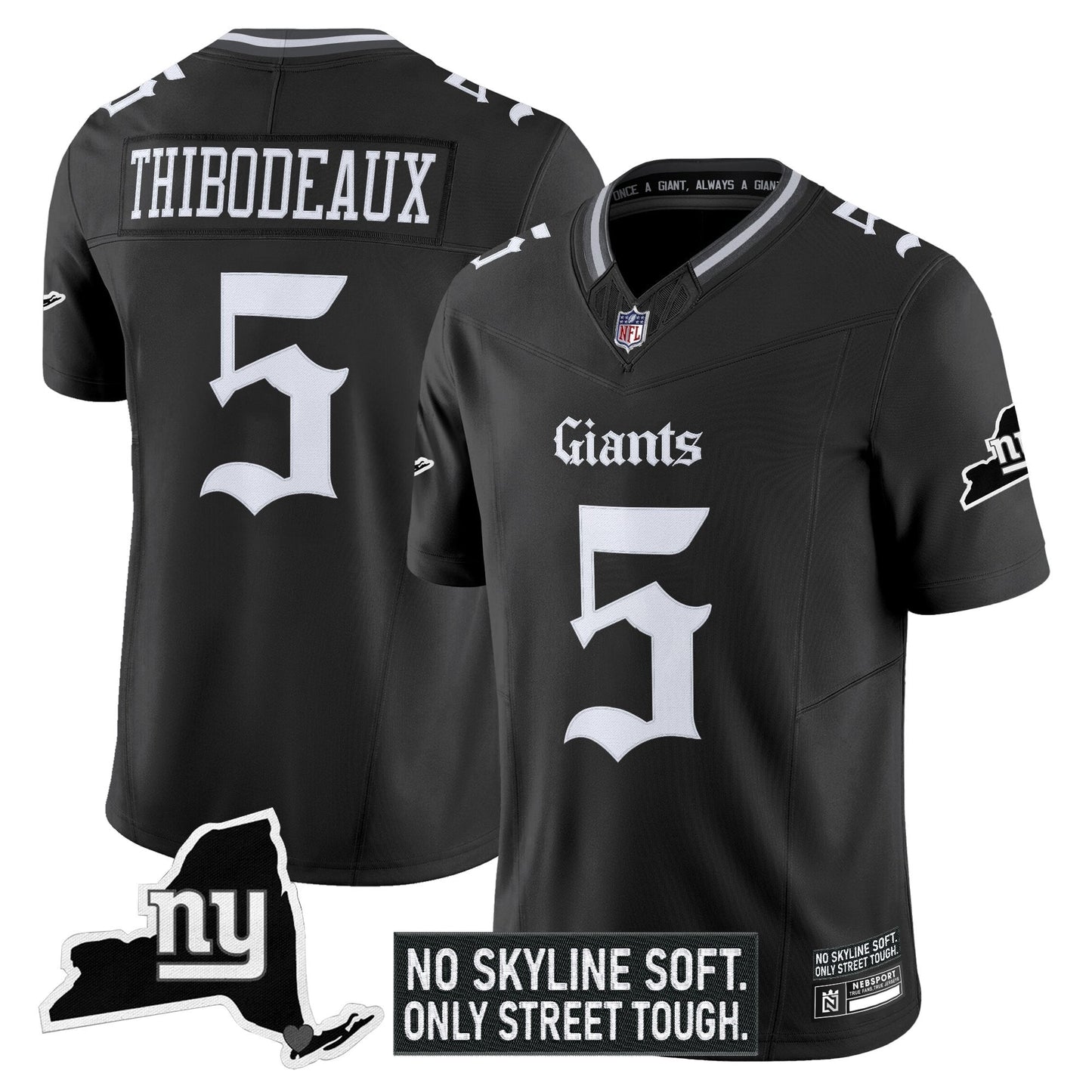 Men's New York Giants 'Gothic Gotham Edition' Vapor Limited Jersey - All Stitched