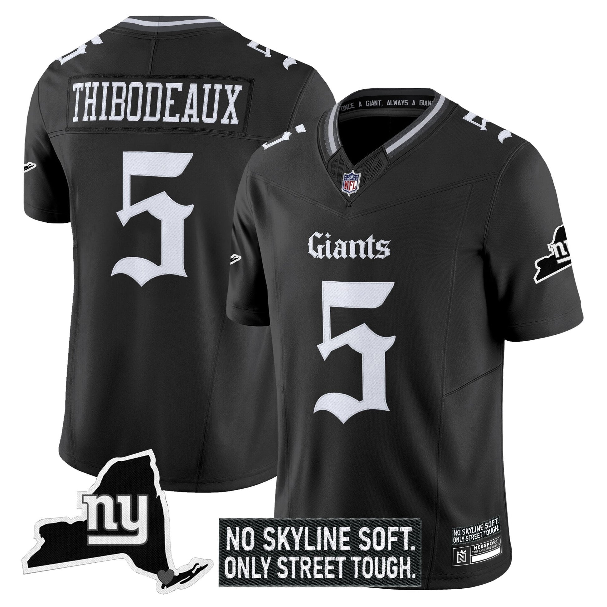 Men's New York Giants 'Gothic Gotham Edition' Vapor Limited Jersey - All Stitched