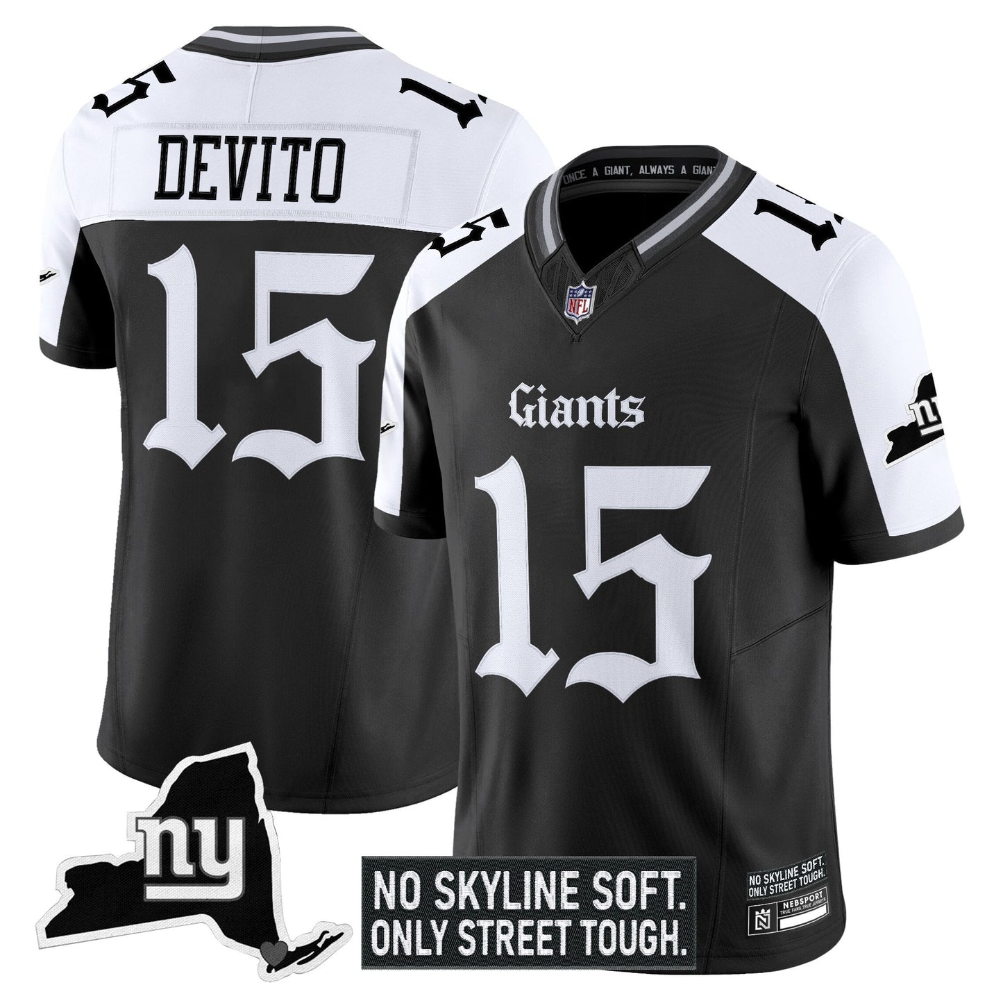 Men's New York Giants 'Gothic Gotham Edition' Vapor Limited Jersey - All Stitched