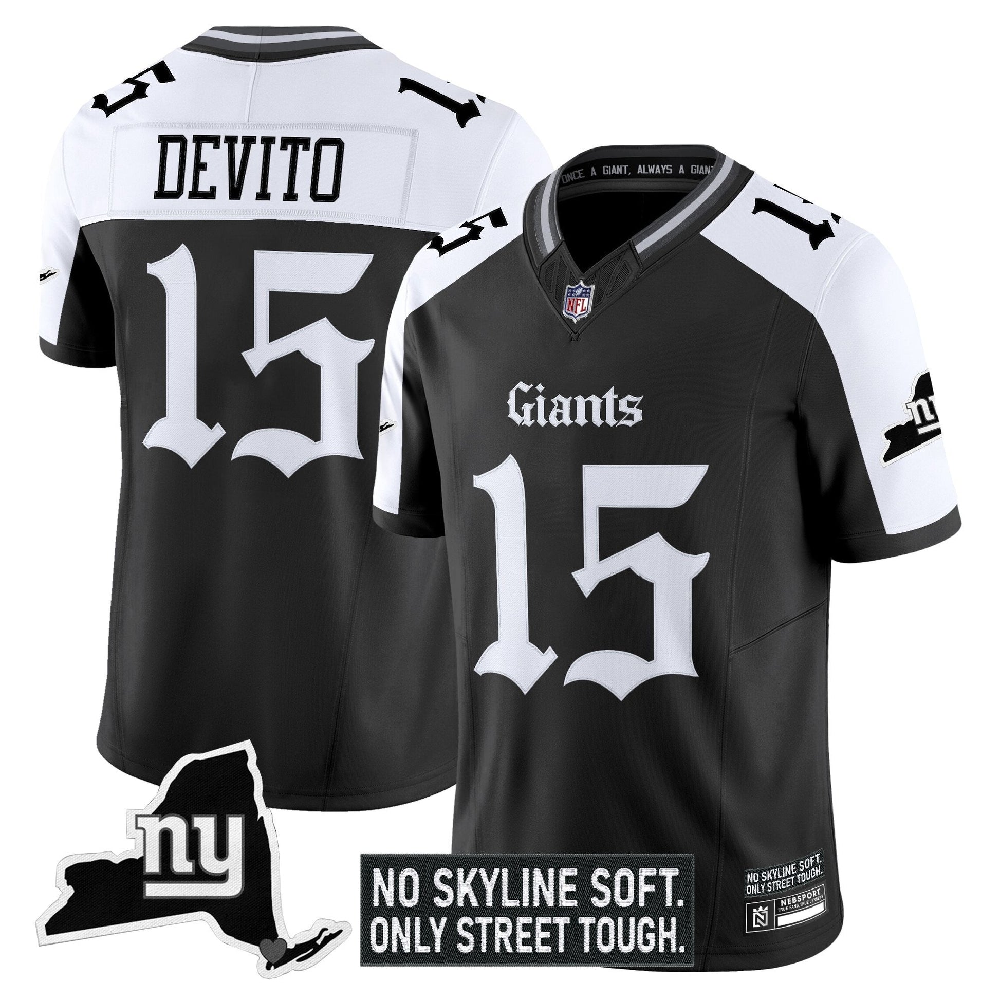 Men's New York Giants 'Gothic Gotham Edition' Vapor Limited Jersey - All Stitched