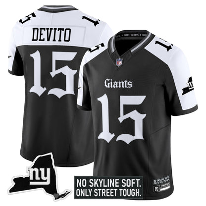 Men's New York Giants 'Gothic Gotham Edition' Vapor Limited Jersey - All Stitched