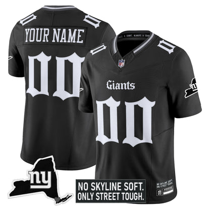 New York Giants 'Gothic Gotham Edition' Vapor Limited Custom Jersey - All Stitched