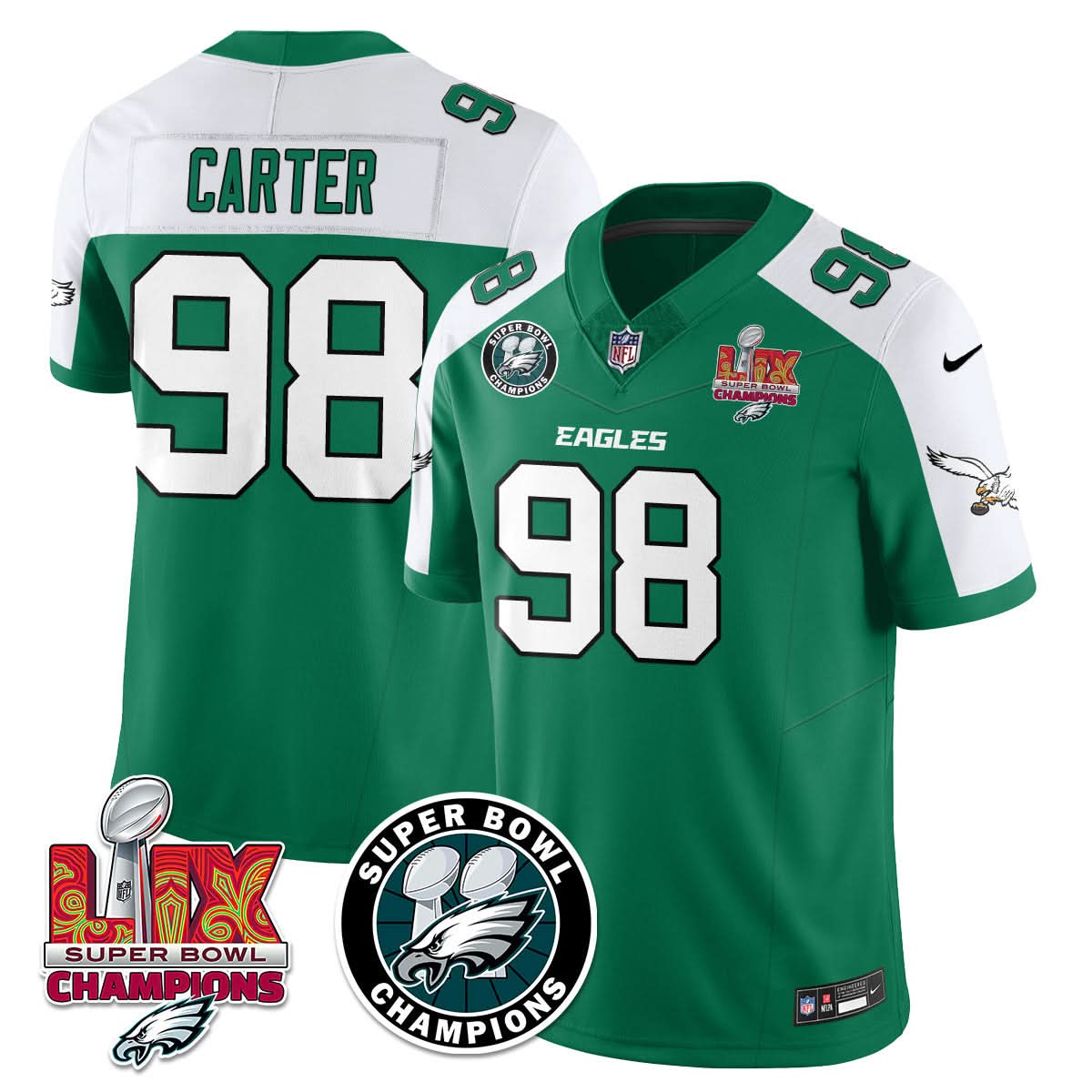 Men's Philadelphia Eagles Super Bowl LIX Champions Jersey - All Stitched